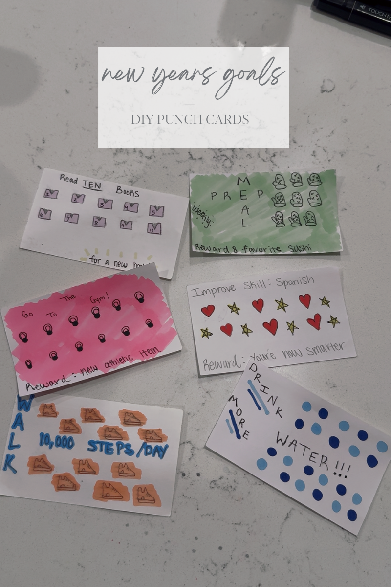 DIY New Years Goals - Punch Cards