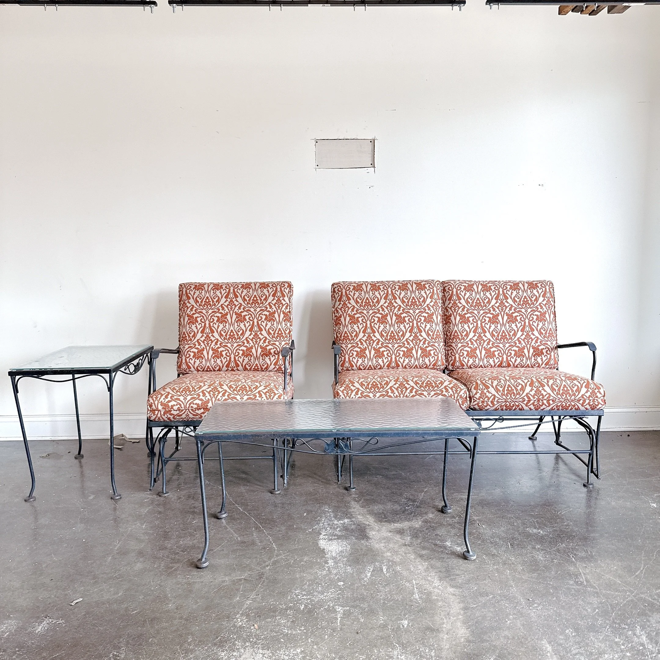 Vintage Outdoor Wrought Iron Patio Set