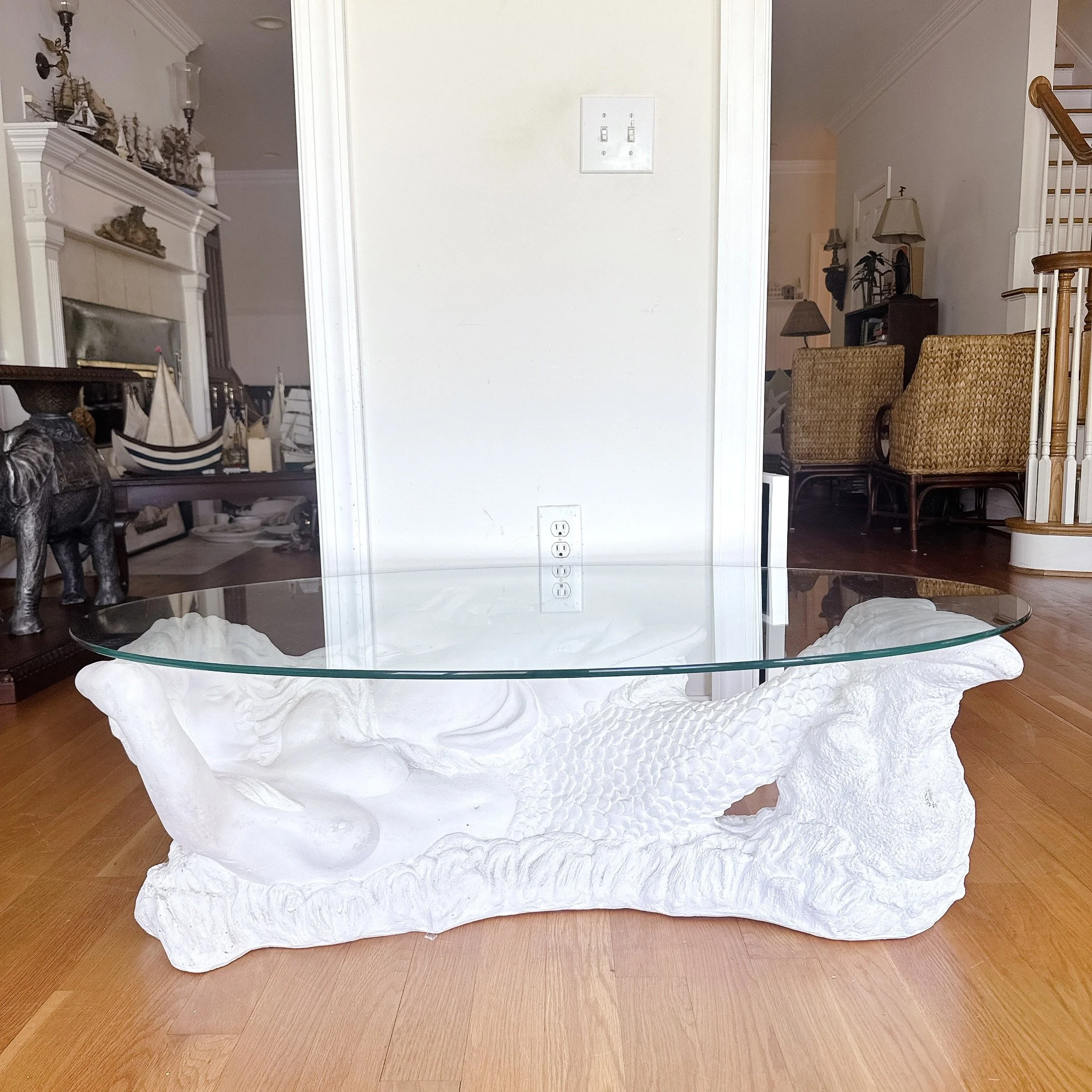 Mermaid Glass Top Coffee Table