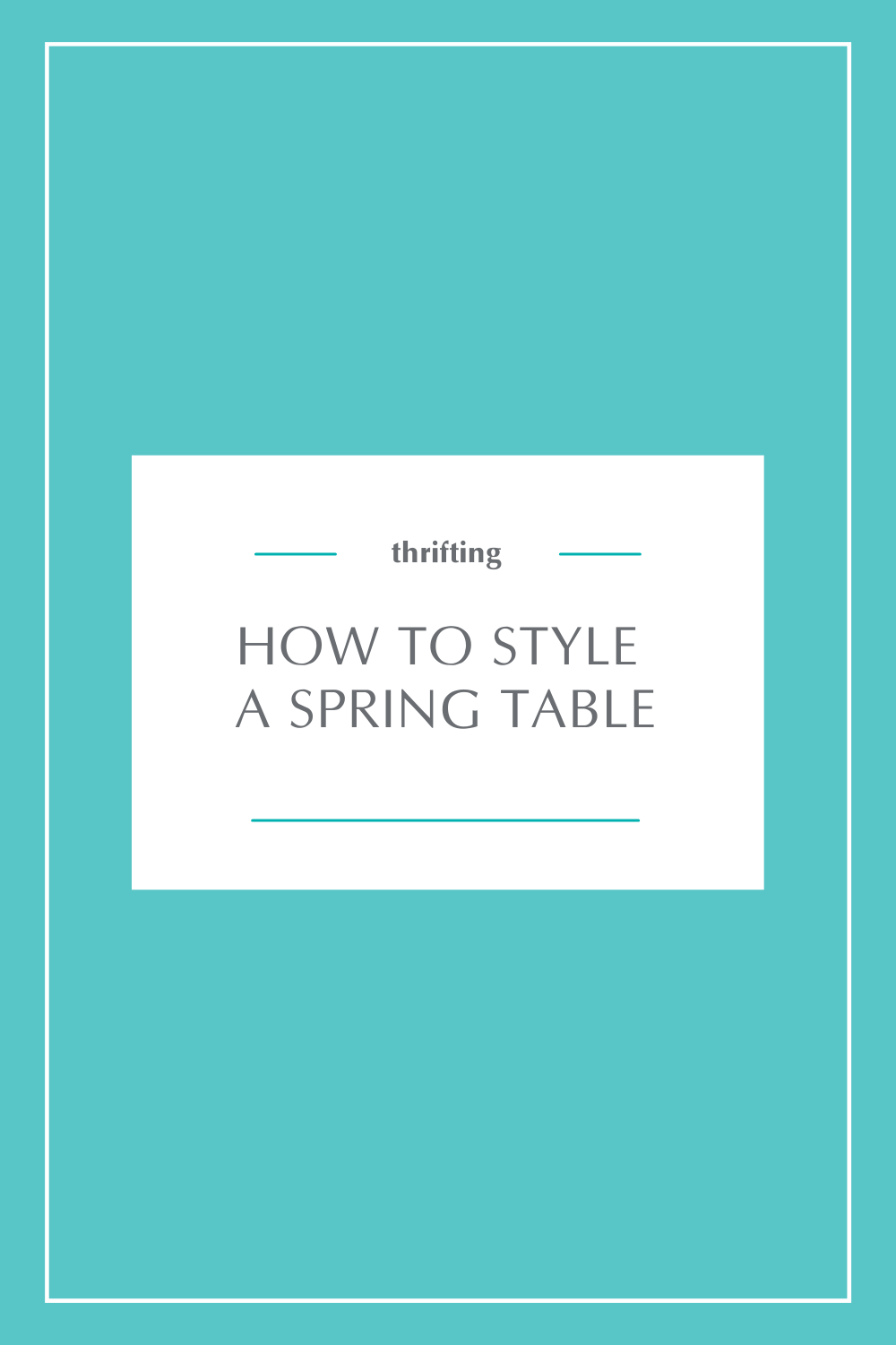 Style a Spring Table