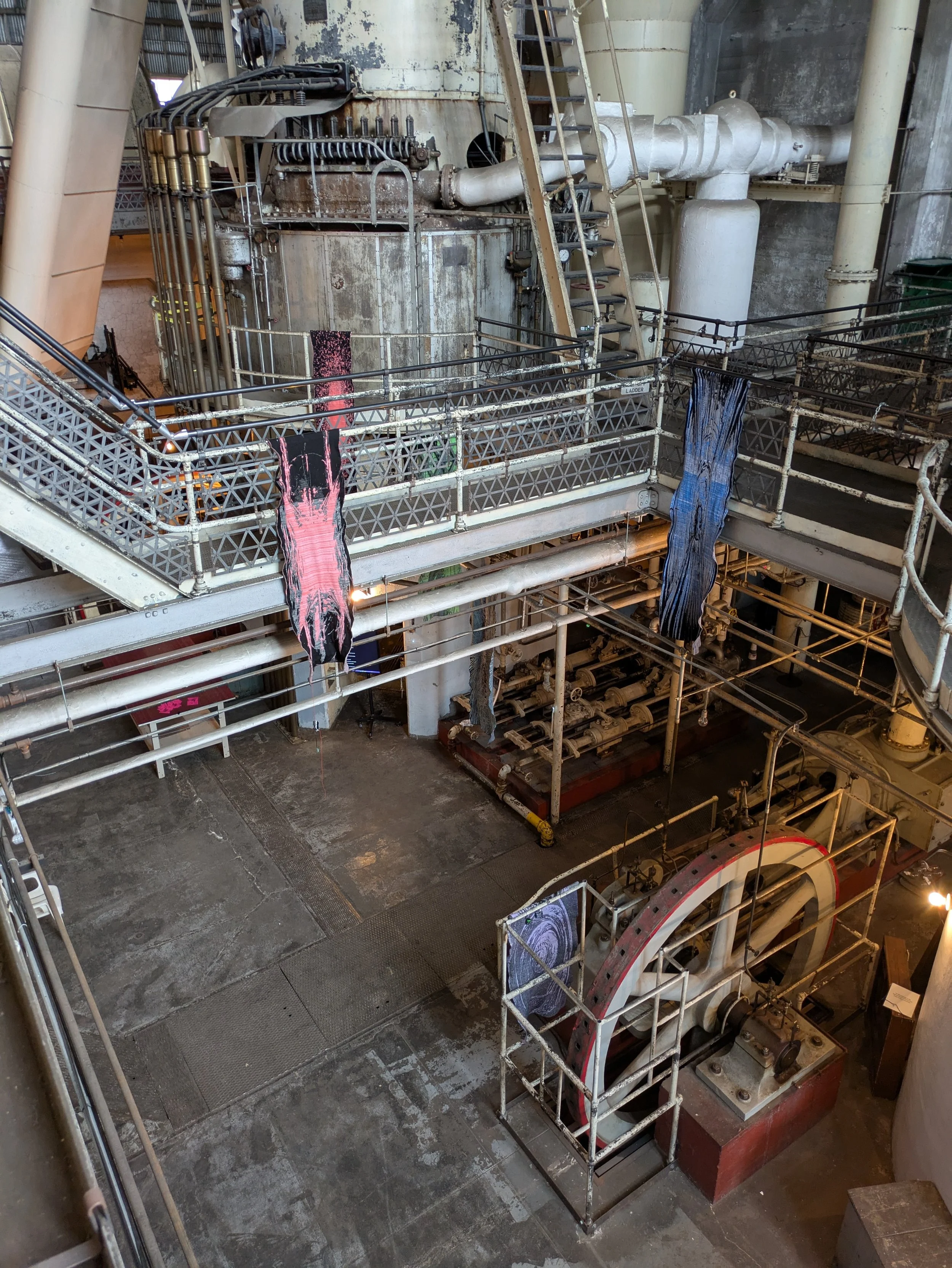 Altar at SPAM New Media Festival, Georgetown Steamplant, Seattle, WA. Curated by Sadaf Sadri and Anna Skutley.