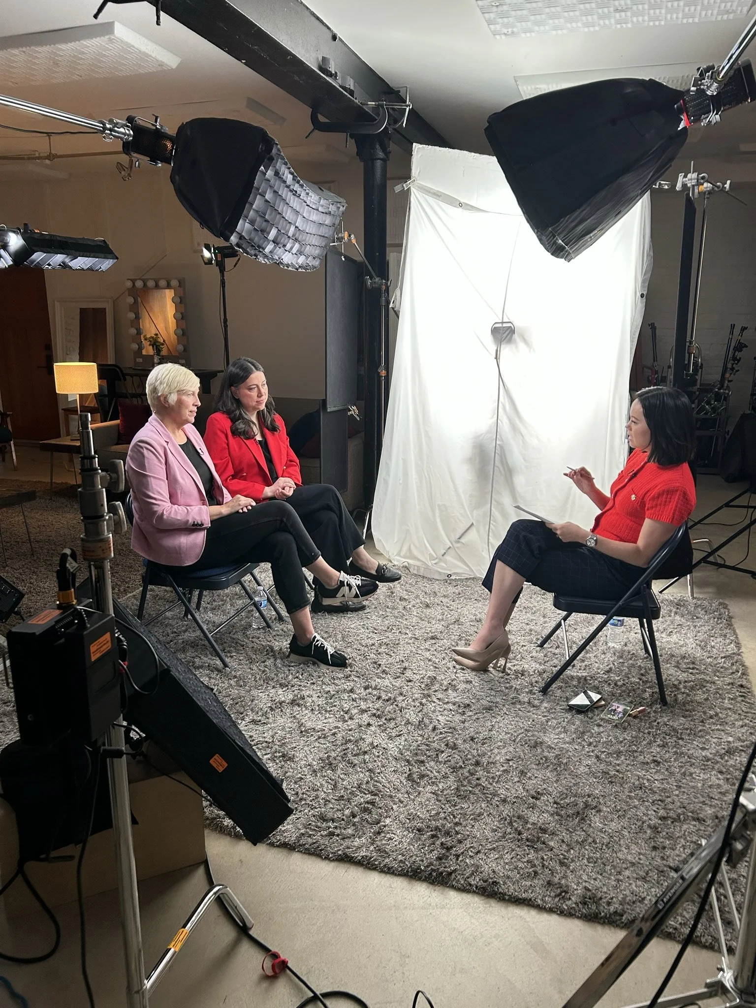 Merici Vinton, Erie Meyer are interviewed by Jo Ling Kent