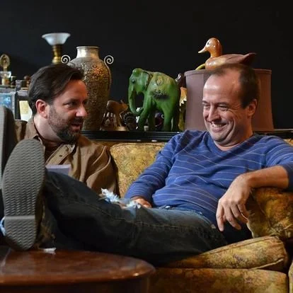 Stef's development has been influenced by many incredible directors and coaches, shown here with Gary Griffin, director of his Jeff Award-winning performance in BLADE TO THE HEAT