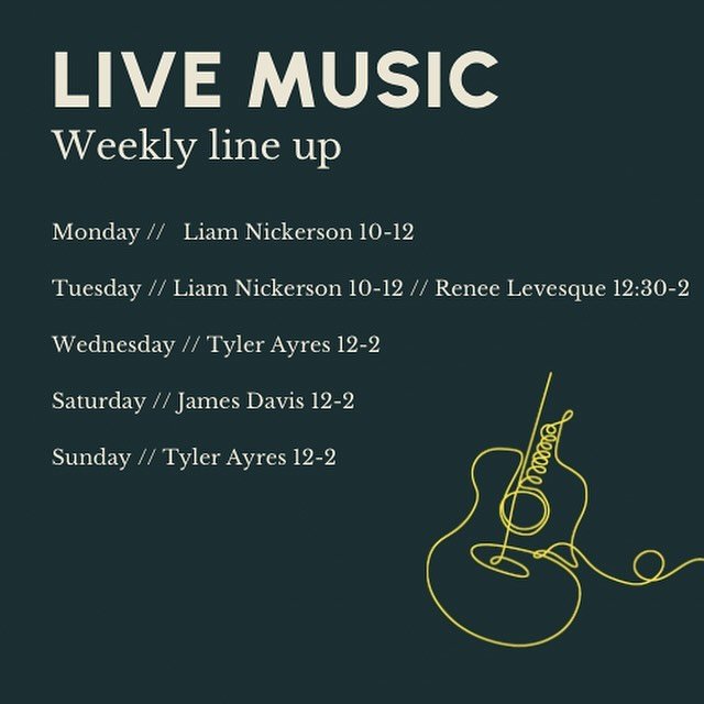 It&rsquo;s a good week to join us for live music at your favorite coffee shop 😎