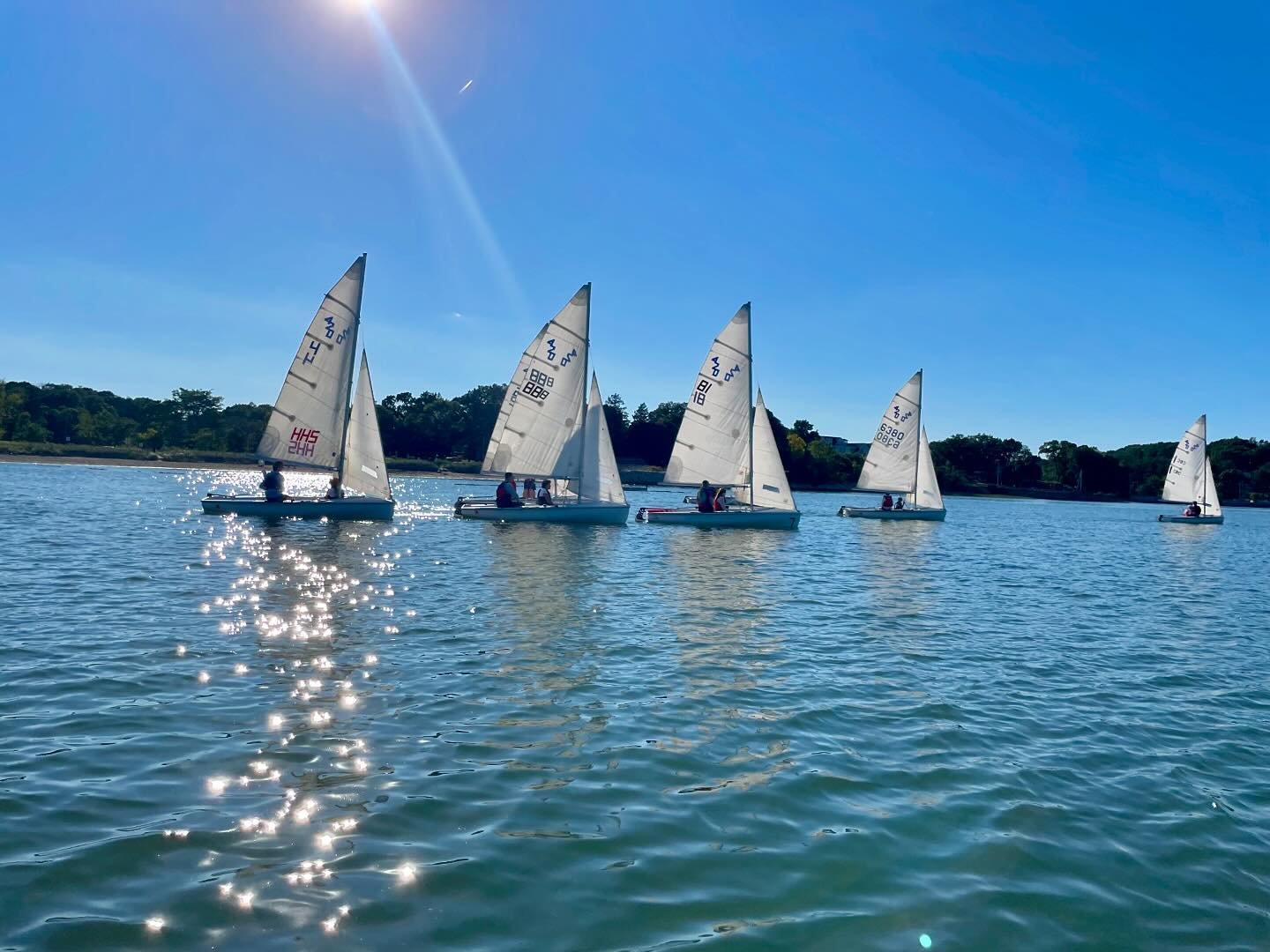 Drive-by Hingham Harbor on any given weekday and you are sure to see our 420 sailors or the HHS rowers out on the water. Happy fall!