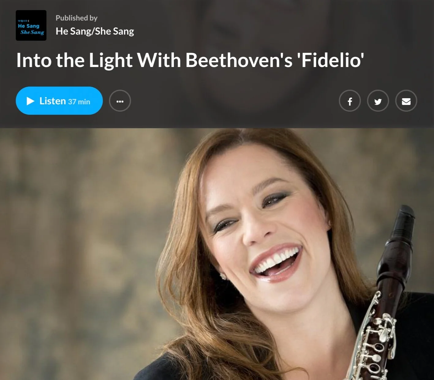 WQXR "He Sang/She Sang" Podcast with host Merrin Lazyan