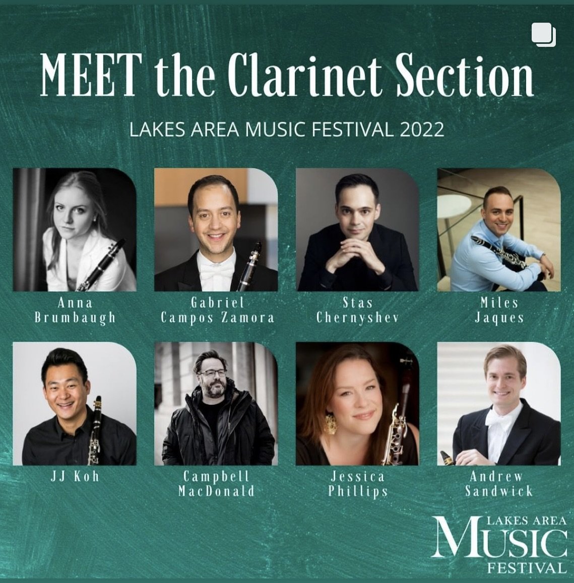 Meet the Clarinet Section! Lakes Area Music Festival 2022