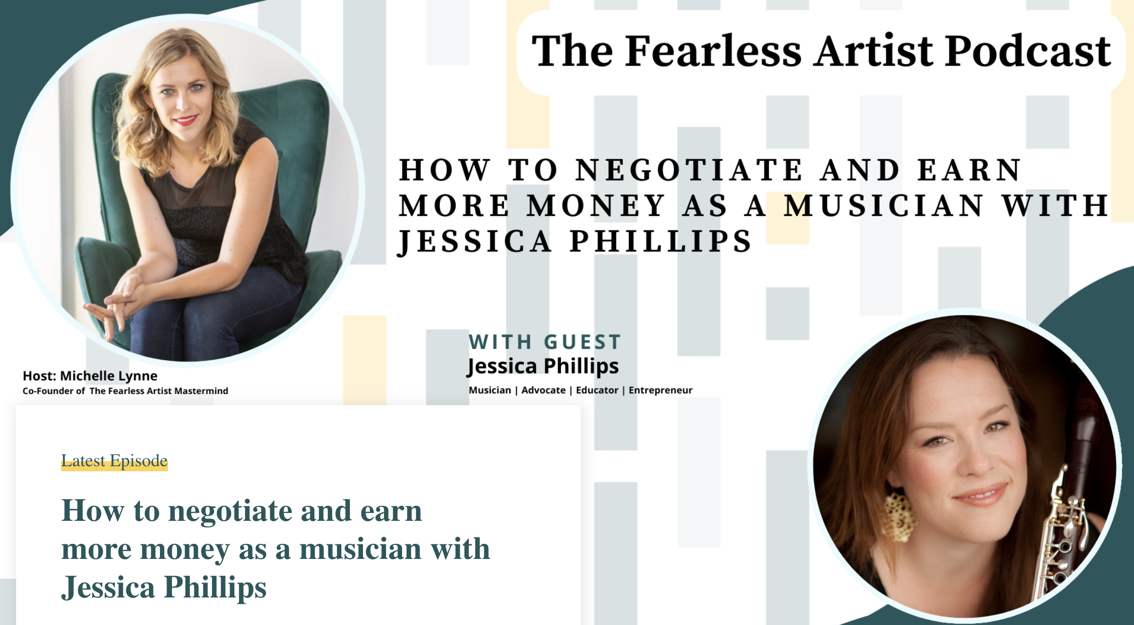 The Fearless Artist Podcast • Michelle Lynne with Jessica Phillips • How to negotiate and earn more money as a musician 