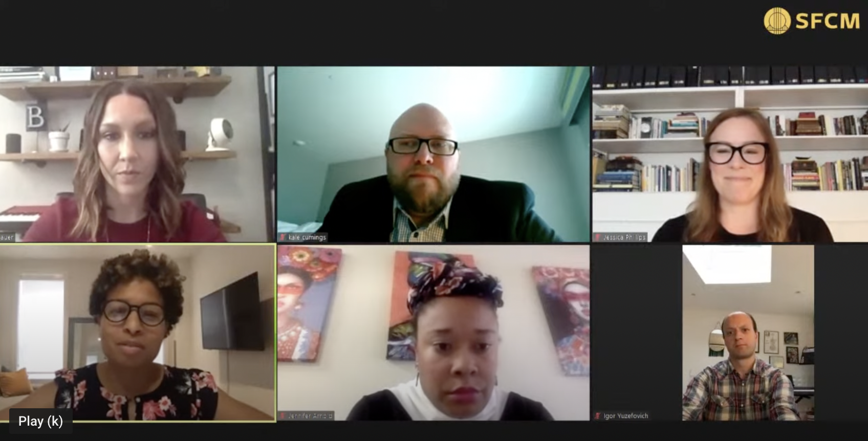 San Francisco Conservatory of Music Center for Innovative Leadership Panel Talk with Aubrey Bergauer, Jennifer Arnold, and Kale Cummings. (May 2021)