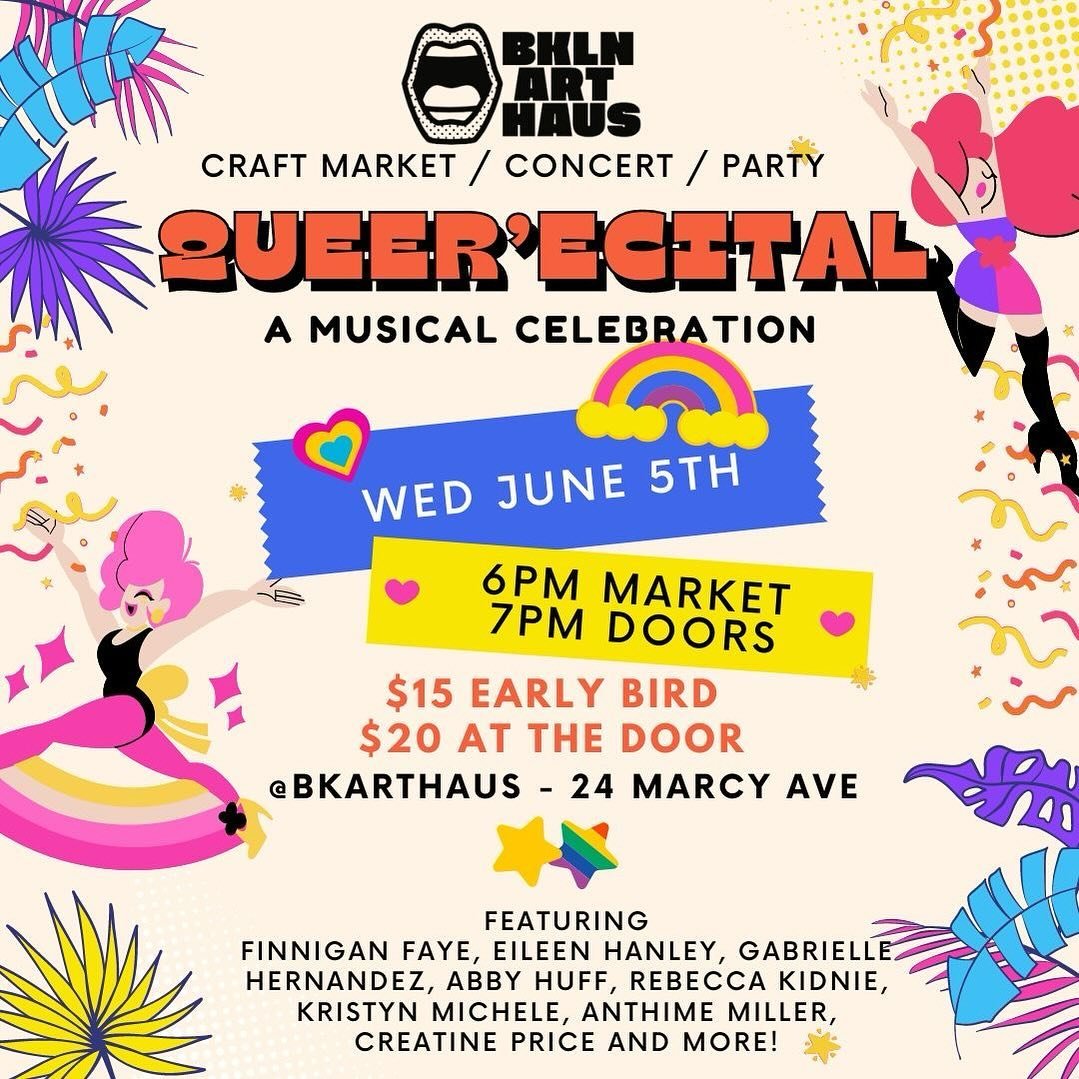 Queer&rsquo;ecital is coming back for a second year @bk_arthaus !! 
Come early and shop at the craft market, stay late and drink at @themouthbk! 
Ticket link in bio 🏳️&zwj;🌈🏳️&zwj;⚧️🩷❤️