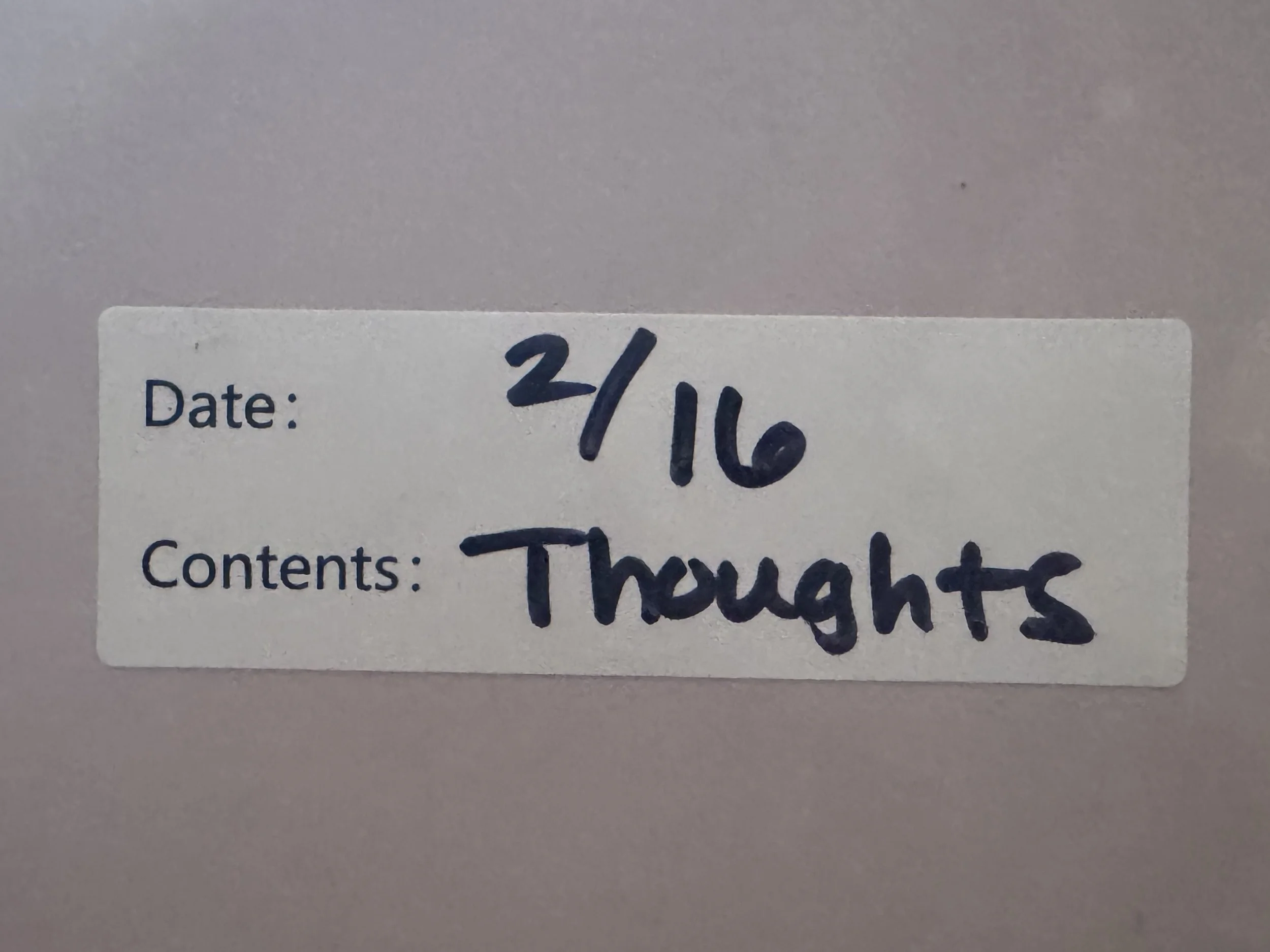 16 Thoughts - Feb