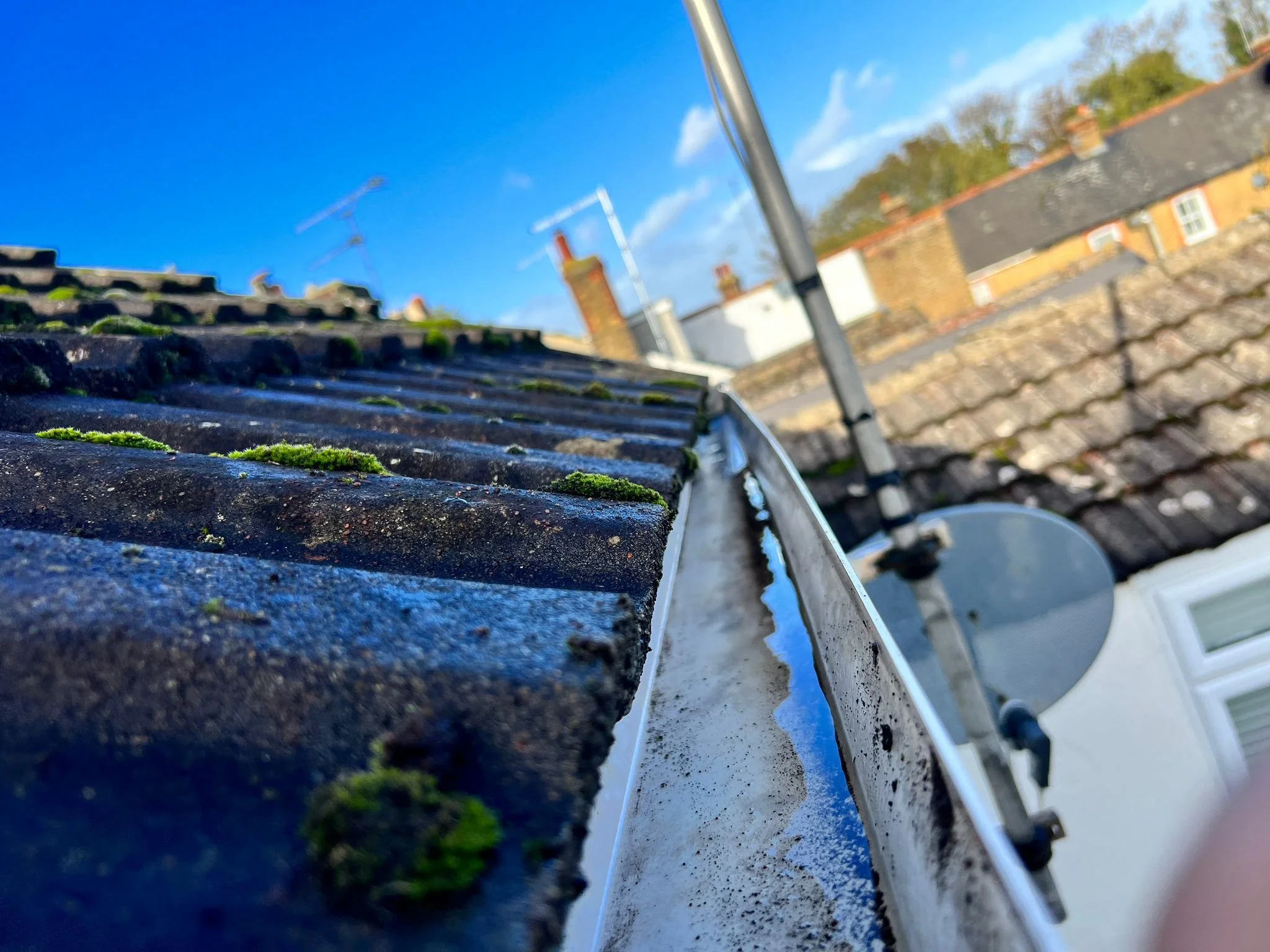 Gutter clear of moss
