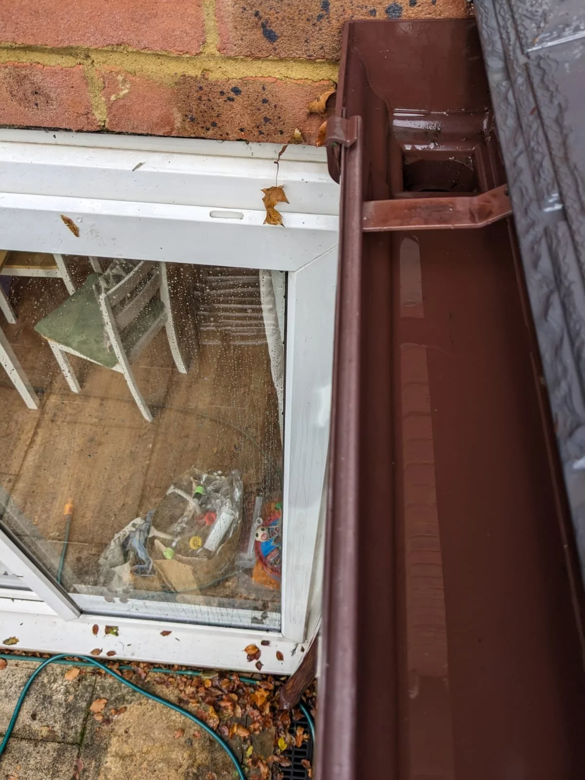 Gutters clear of leaves