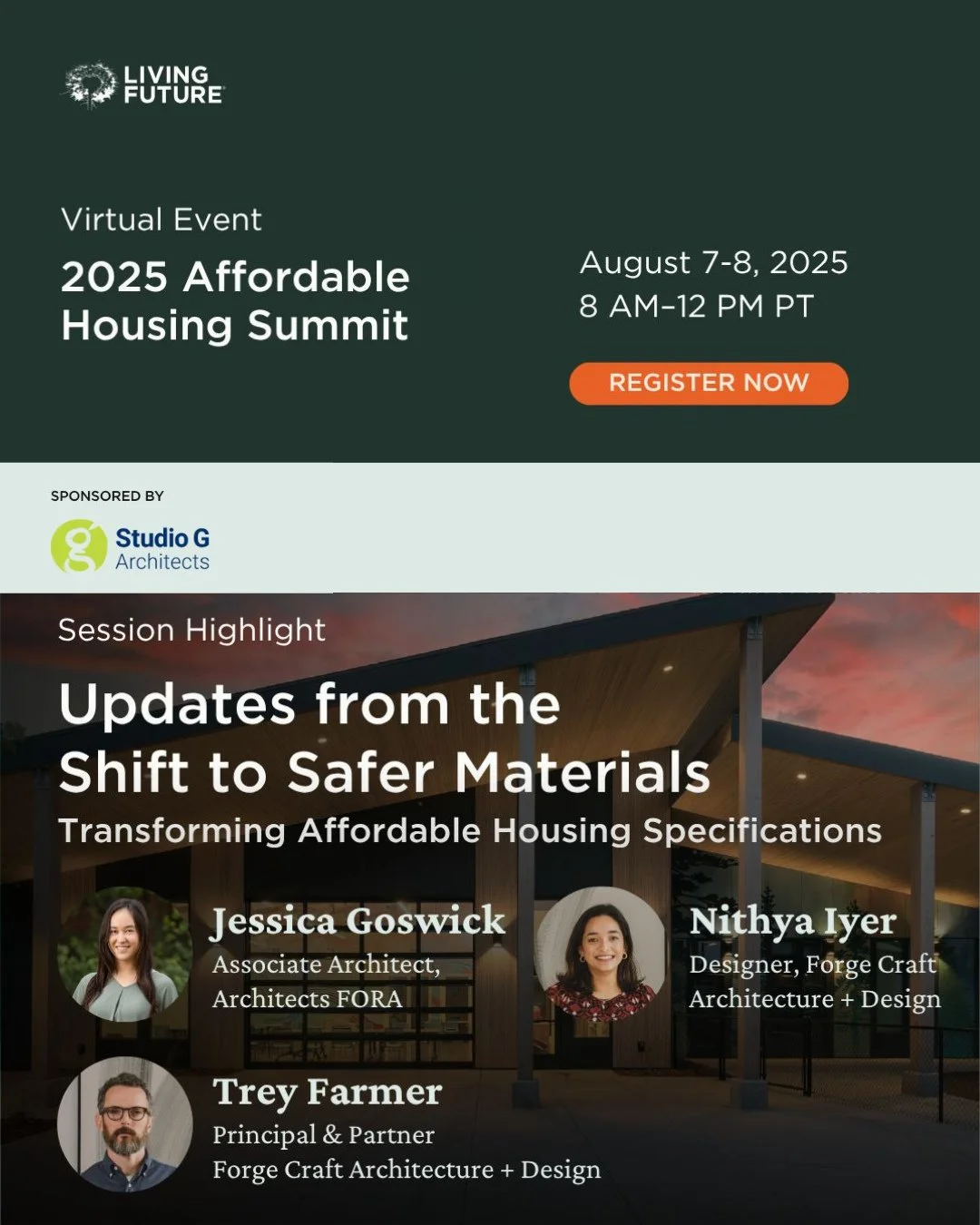 🎉Happening this Friday: FORA's Jessica Goswick will be speaking at the ILFI 2025 Affordable Housing Summit on the Shift to Safer Materials panel &mdash; an 18-month collaboration between @living_future and affordable housing architects and developer