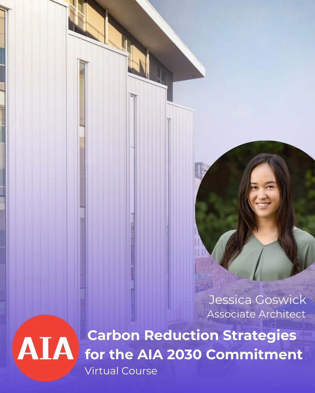 💚 August is Climate Action Month at FORA! 💚 ⁠
⁠
👩🏻&zwj;🏫Exciting news from our team! Jessica Goswick recently shared FORA&rsquo;s approach to the AIA 2030 Commitment in AIAU&rsquo;s on-demand course, Carbon Reduction Strategies for the AIA 2030 