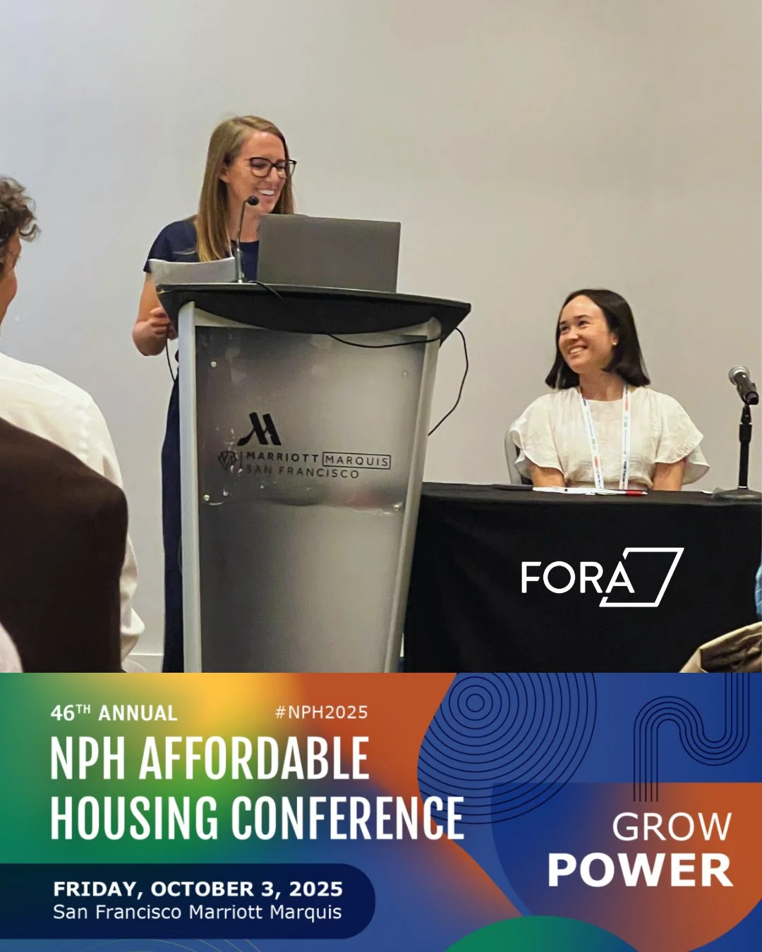 We&rsquo;re so proud of our team for representing FORA at this year&rsquo;s NPH Affordable Housing Conference, an event dedicated to advancing housing justice through shared learning, strategy, and collaboration across the Bay Area.⁠
Sarah, Jessica, 