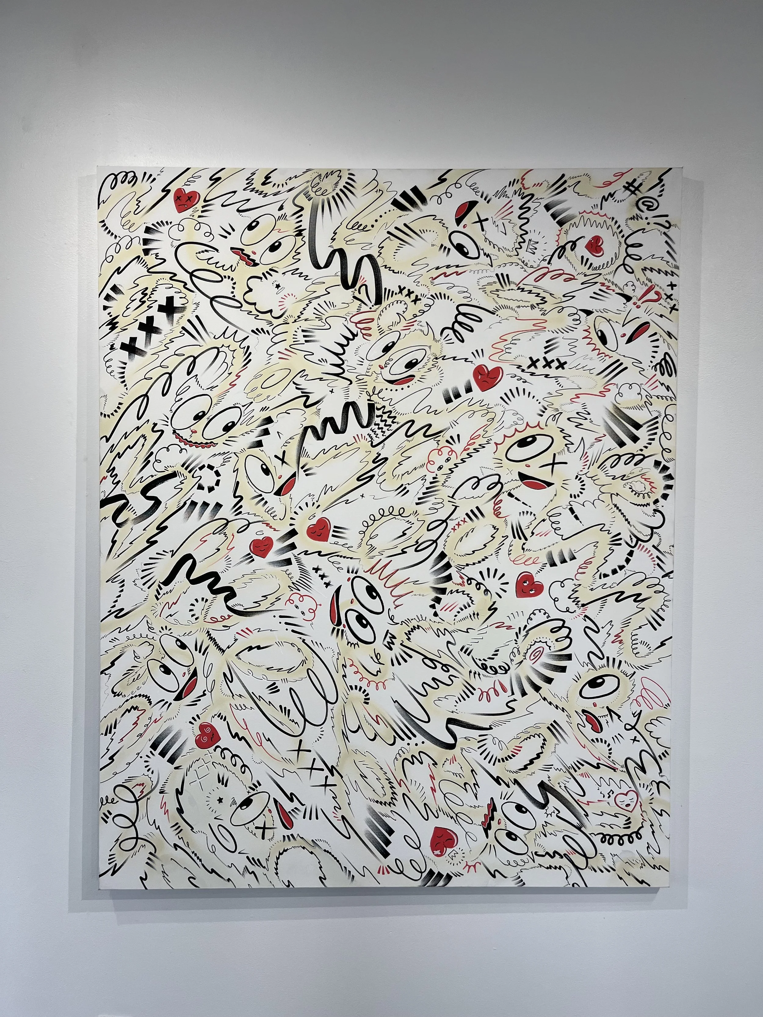 “Welcome Home Party” 48” x 60”. 2022. Mixed Media.