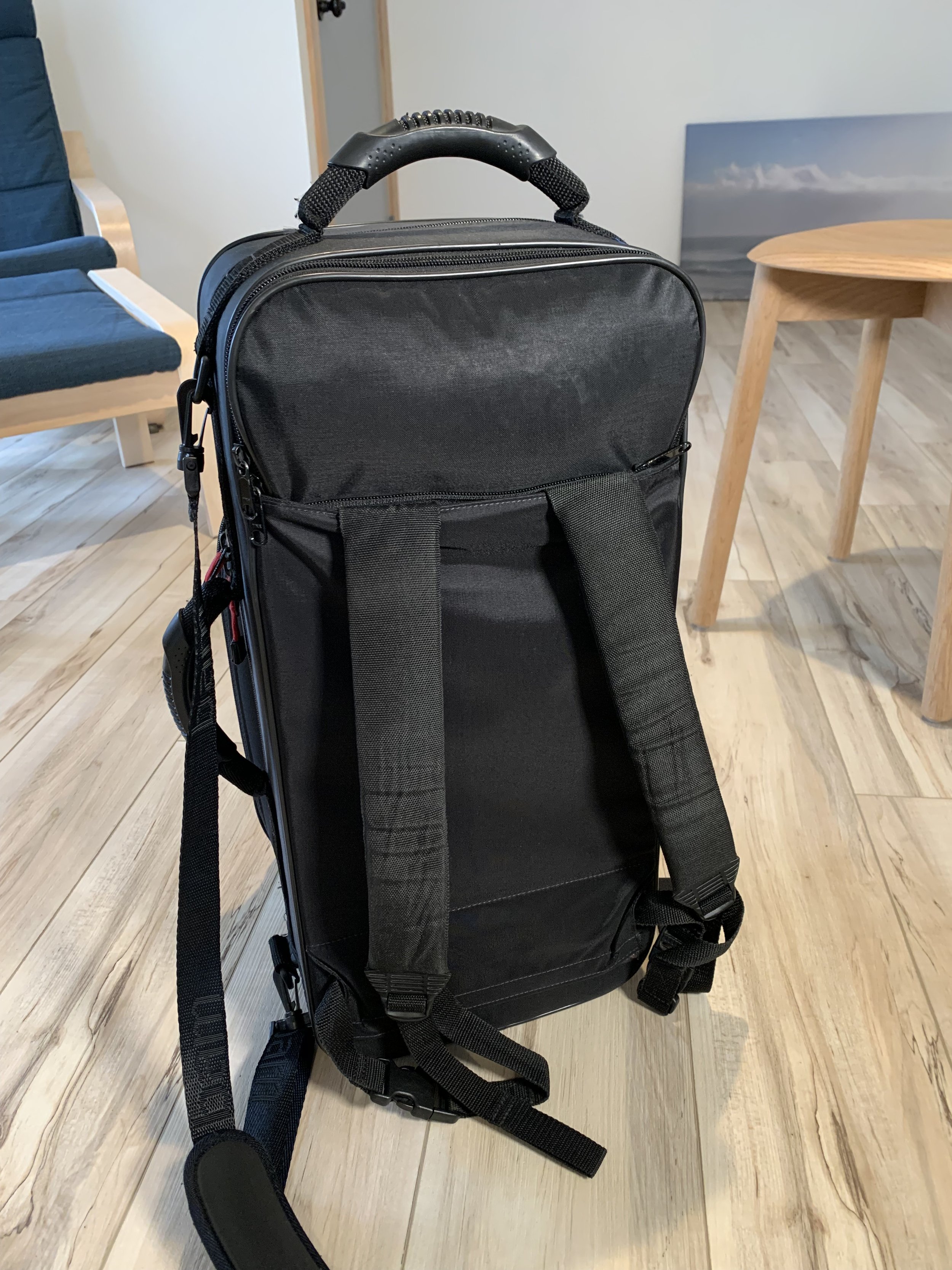 Straps also tuck away if you want