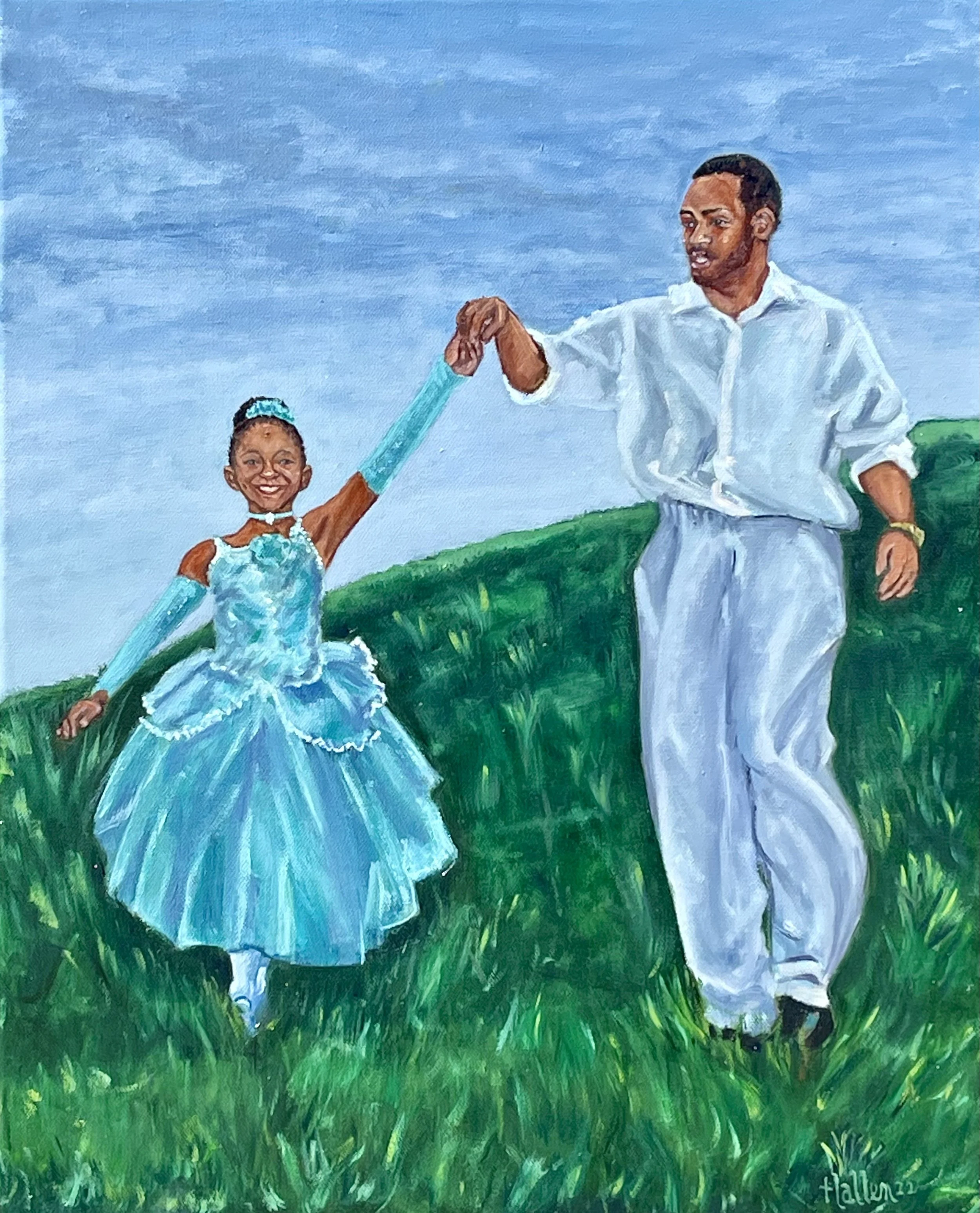 “His Princess, His Heart” Oil on Canvas - 2022