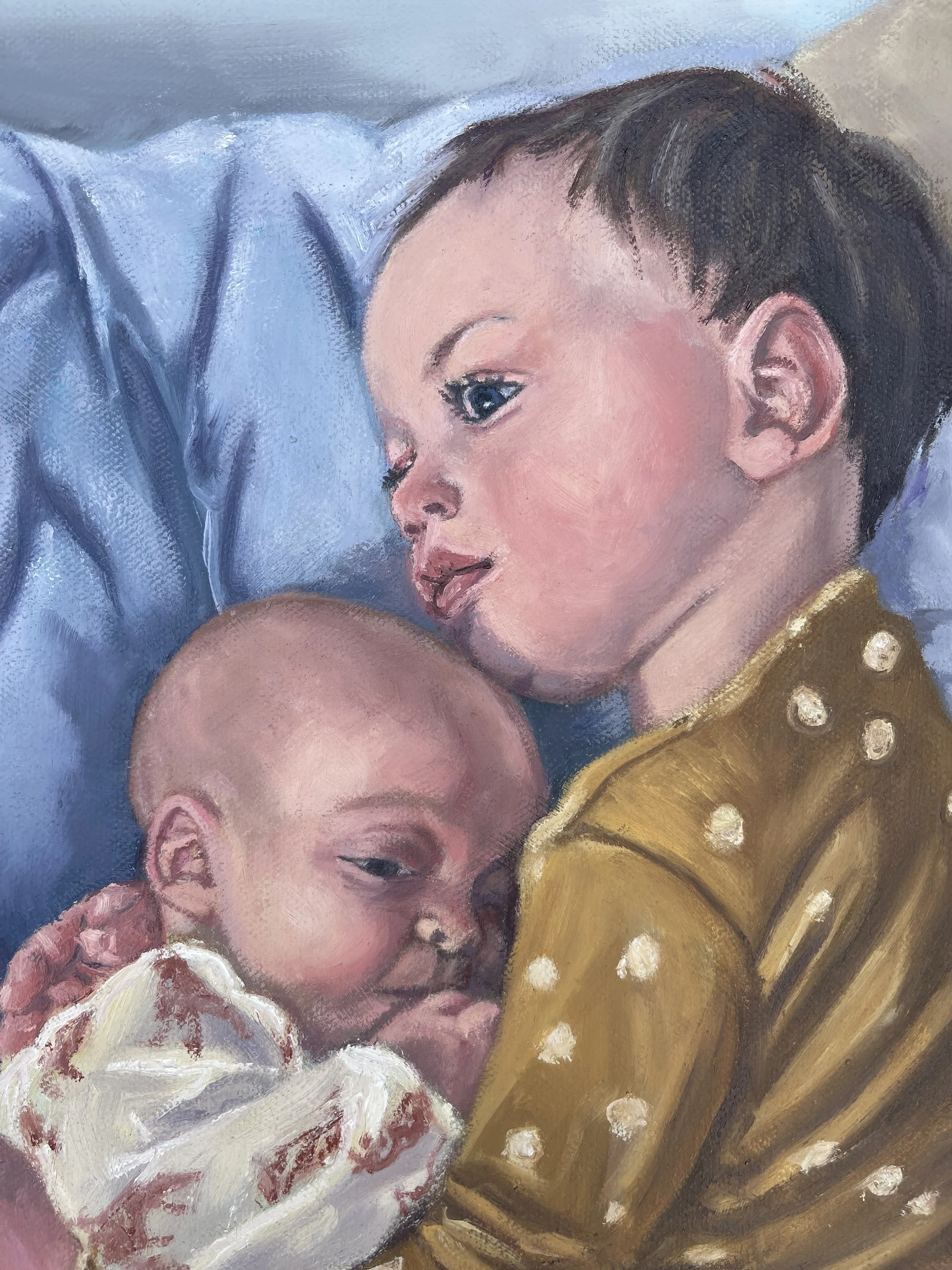 "My Brother's Keeper" Close-Up Oil on Canvas -2024