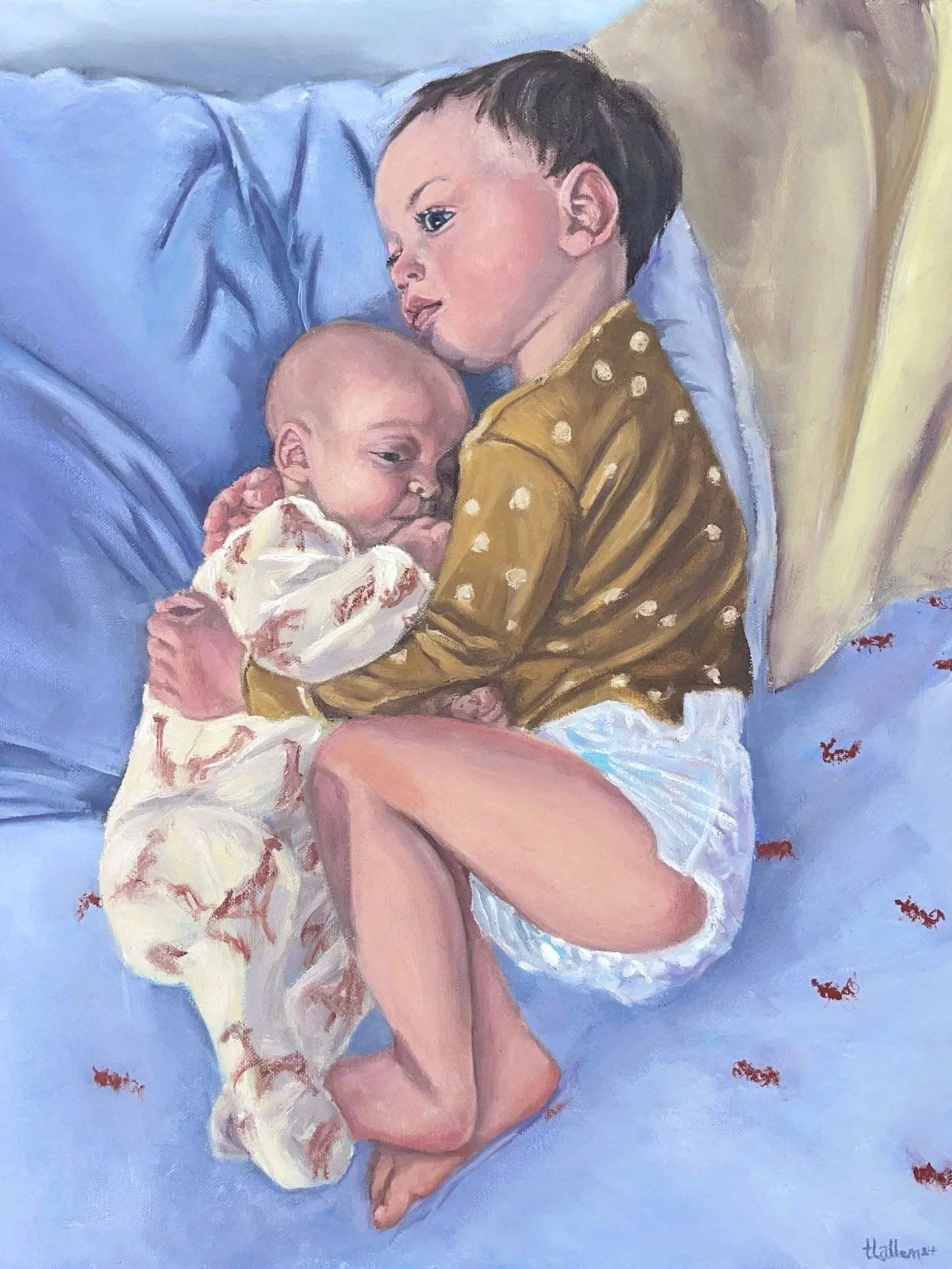 "My Brother's Keeper" Oil on Canvas; 16” X 20” 1.5” - 2024