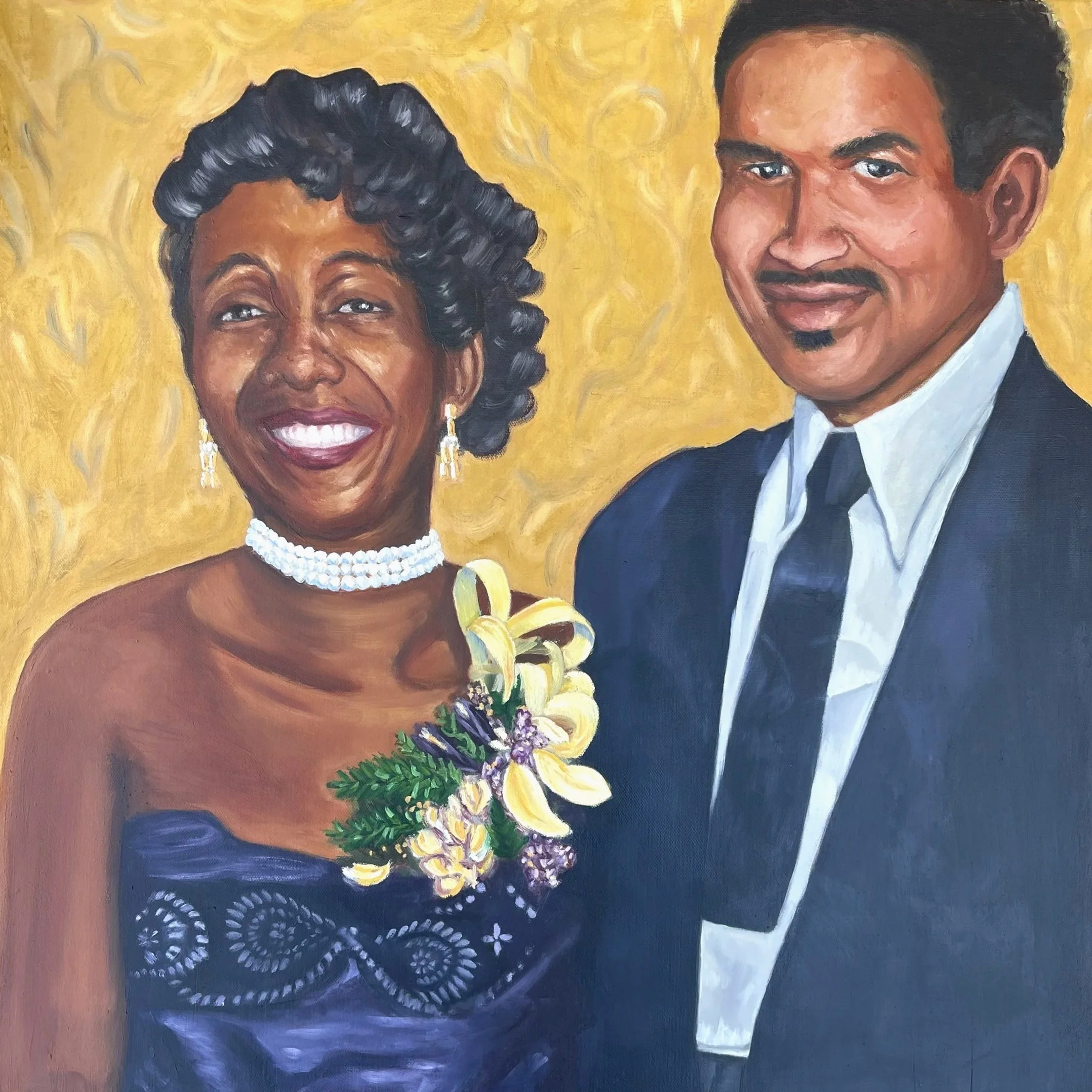 "Vintage Love, Fine Wine" Oil On Canvas 24" X 24" - 2024