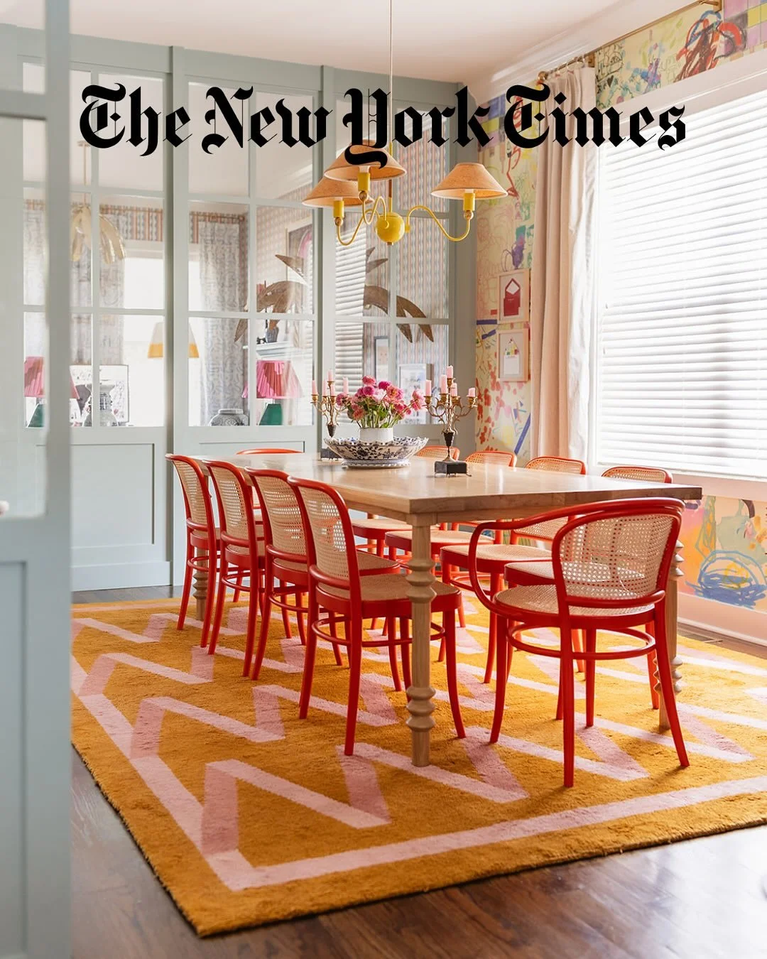 Um. Guess who’s house is in The New York Times today?! 
This joyful, story-rich family home — filled with color, pattern, and personality — was such a dream to design. And now it’s featured in today’s New York Times (!)