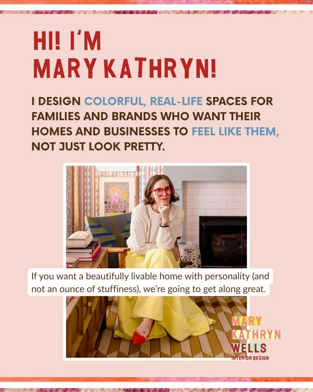 If you&rsquo;re looking for an interior designer who blends color, personality, and real-life practicality, you&rsquo;re in the right place. 
This carousel is a fast walkthrough of our services and process, including our full-service design &amp; pro