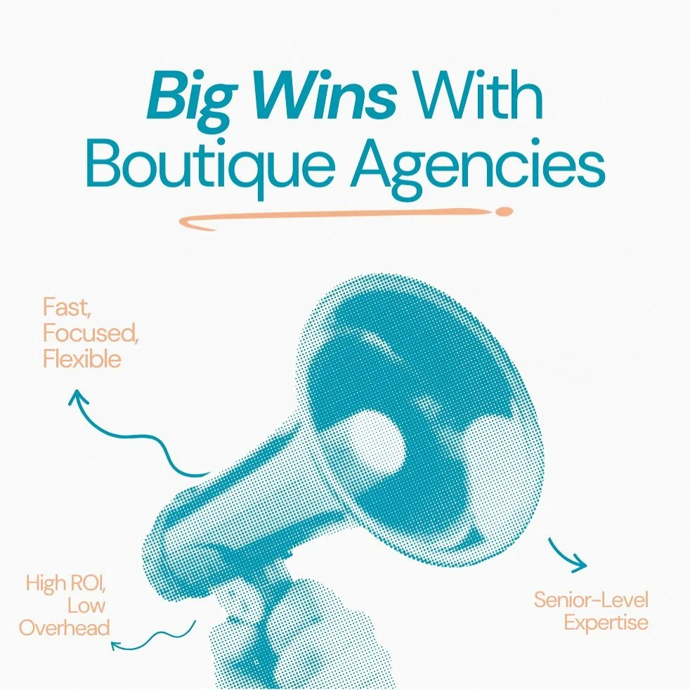 We&rsquo;ve been having a lot of new biz conversations and as expected, are often asked &ldquo;why should I go with a boutique agency like you?&rdquo; Both of us spent years at bigger agencies, learned a ton and worked on award-winning campaigns with
