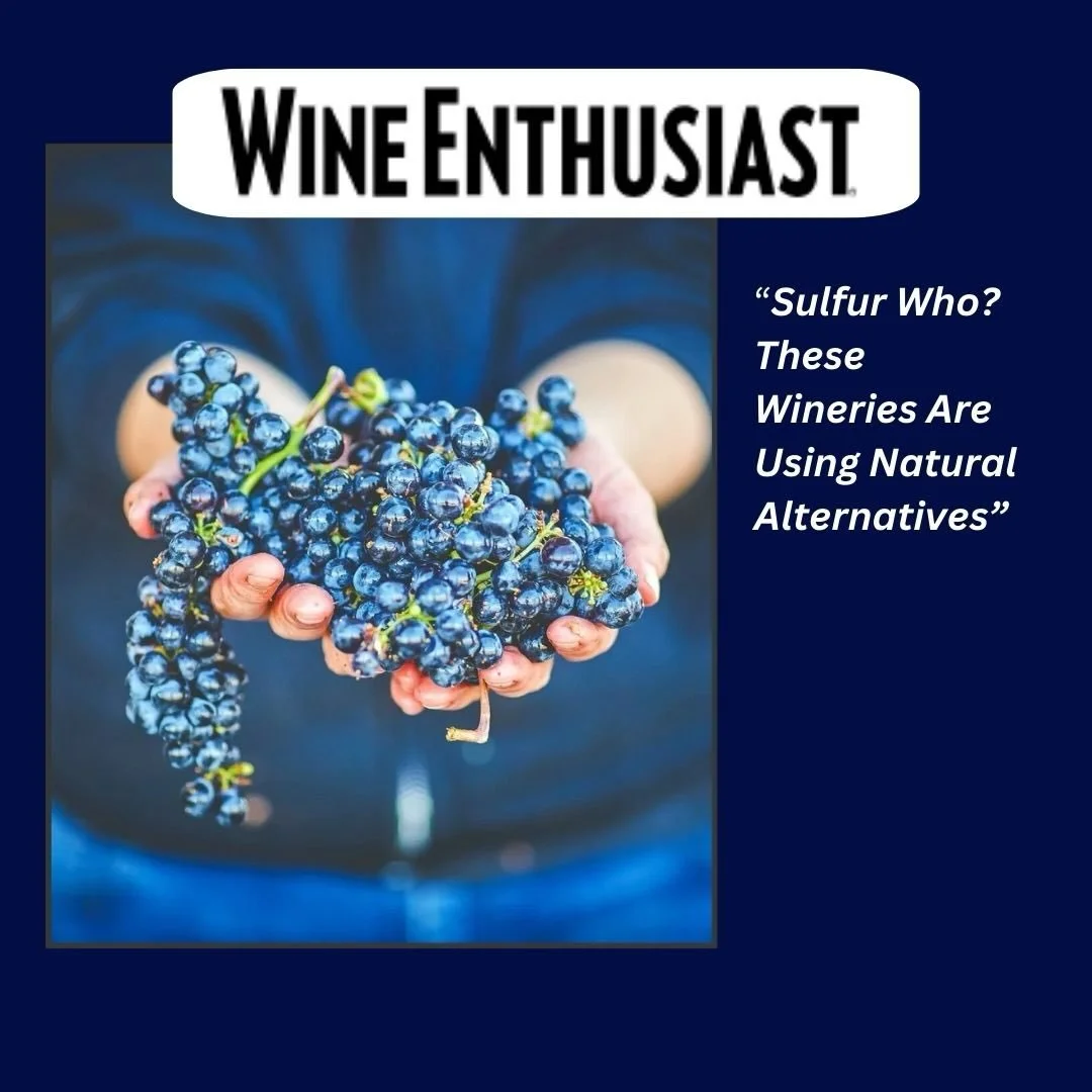 Hooray for innovation in wine!🍷✨ Thank you @katedingzy for speaking with our clients @rosa_fierro_cellars and @woodfamilyvineyards about sulfur alternatives for @wineenthusiast  Here&rsquo;s to winemakers pushing boundaries and crafting wines that f