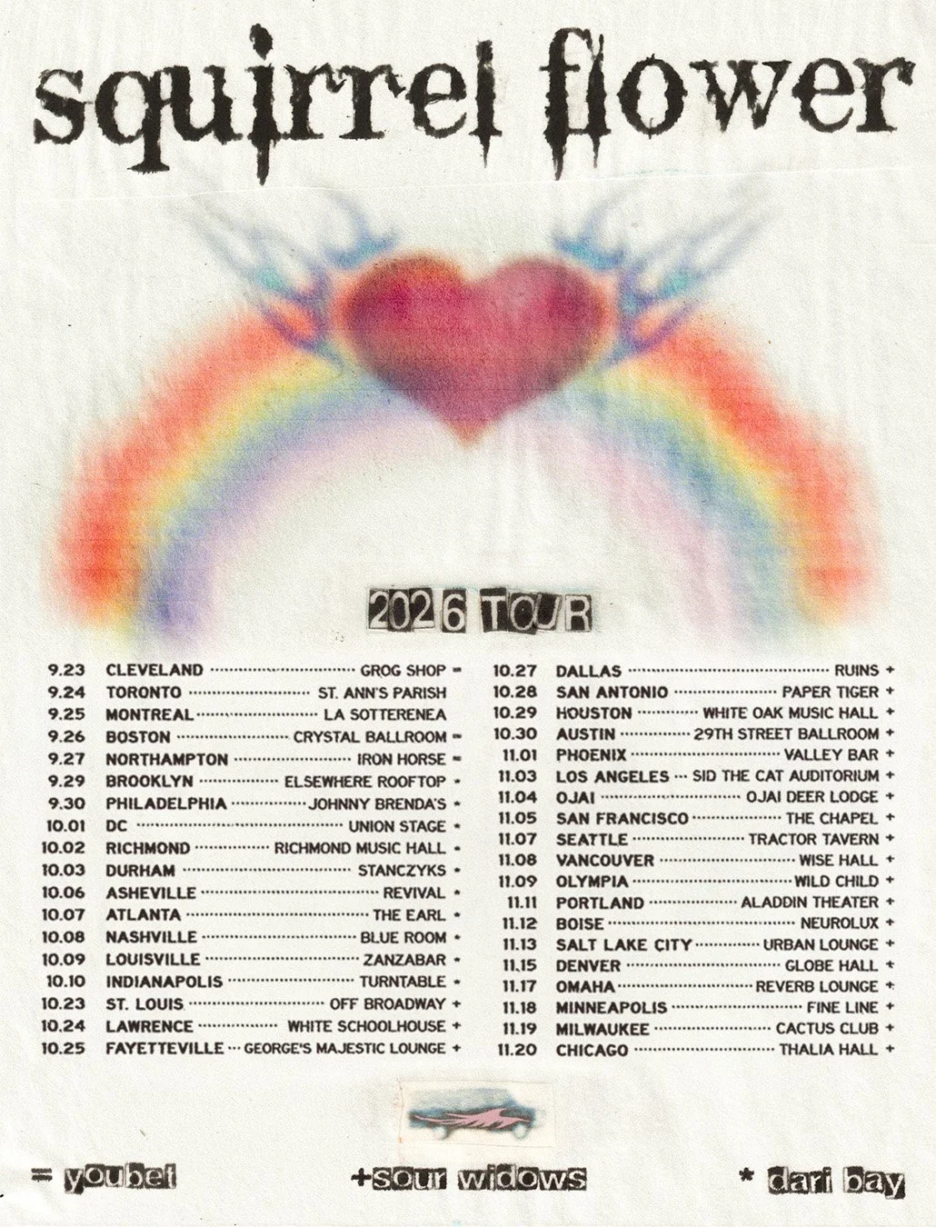 2026 full band headlining/ poster by tate shockley