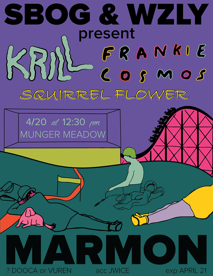 2015/wellesley college/krill, frankie cosmos, squirrel flower