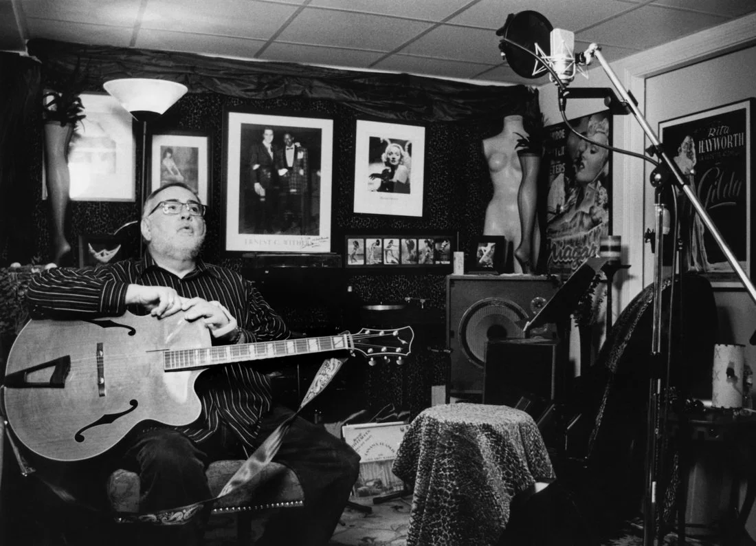 duke robillard's studio, 35mm film. self developed+gelatin silver printed. 2014. pawtucket, ri