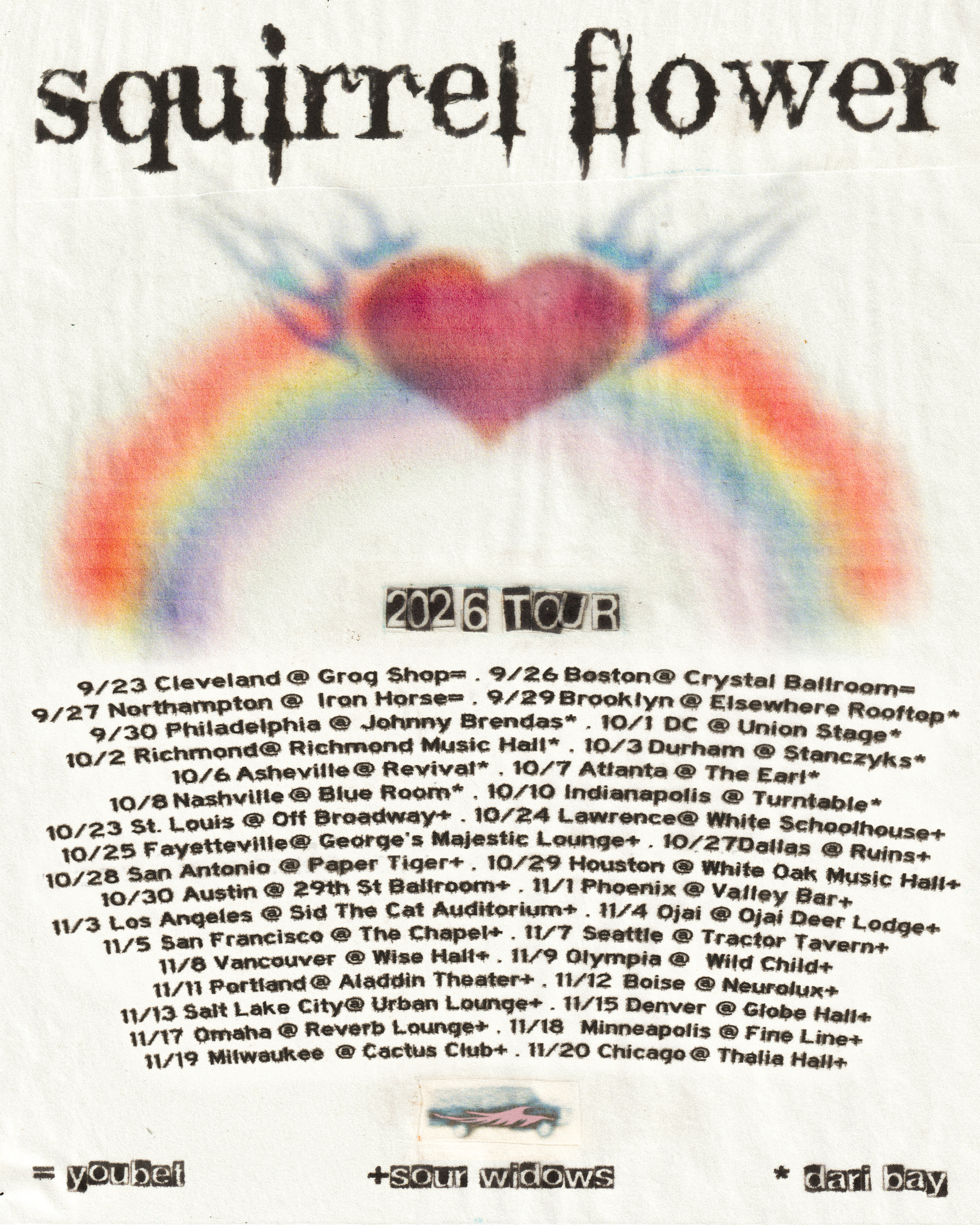 2026 full band headlining/ poster by tate shockley