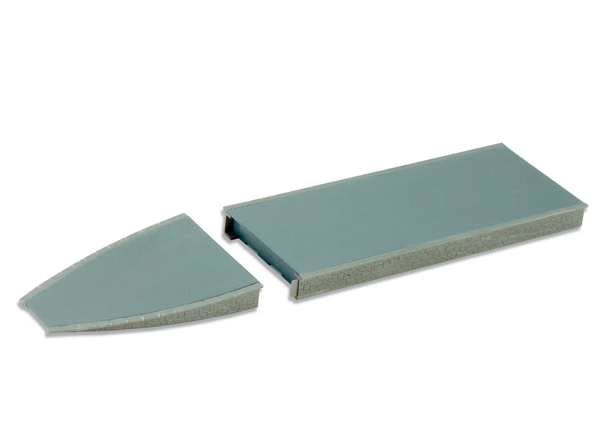 N Gauge ST91 Straight Platform and Ramps (Stone)