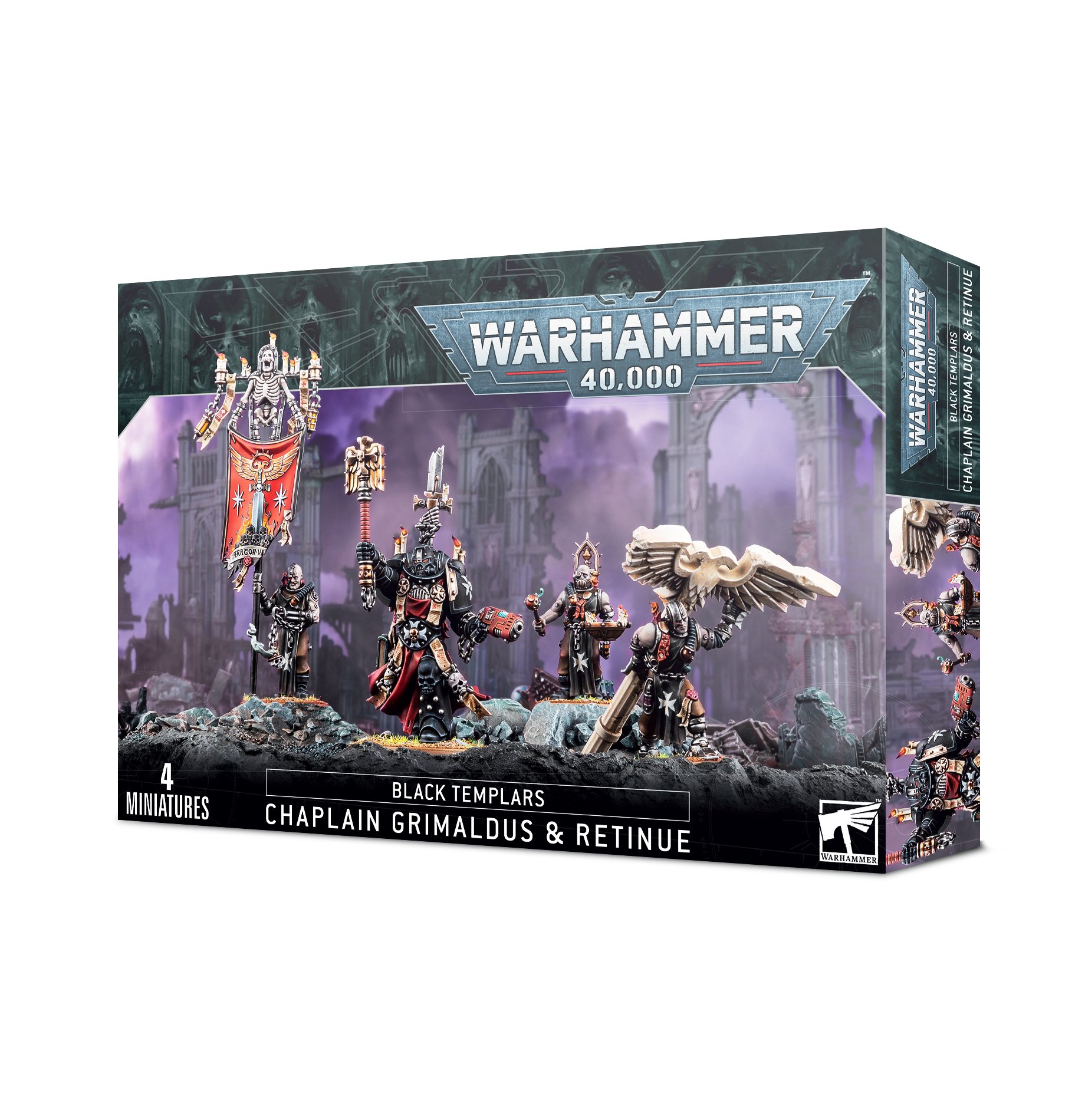 Black Templars: Chaplain Grimaldus and retinue