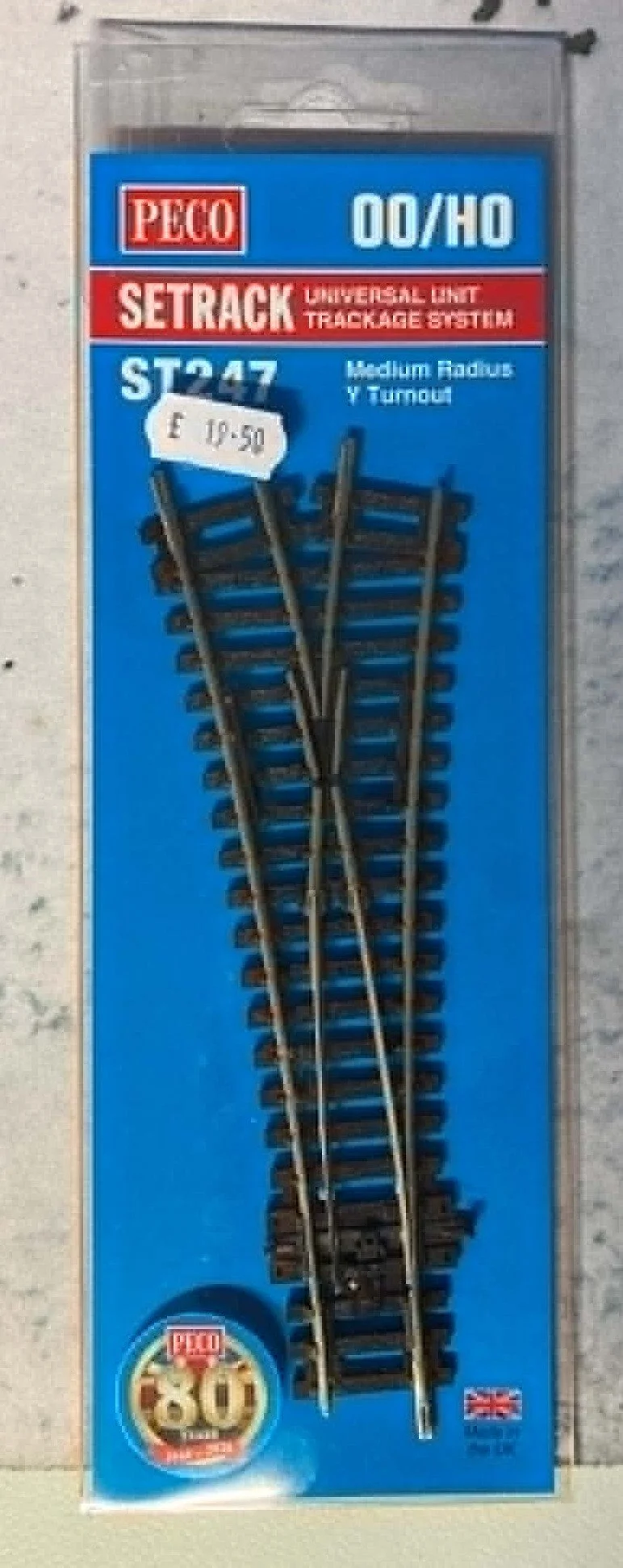 Peco ST-247 OO gauge Y point Set-track