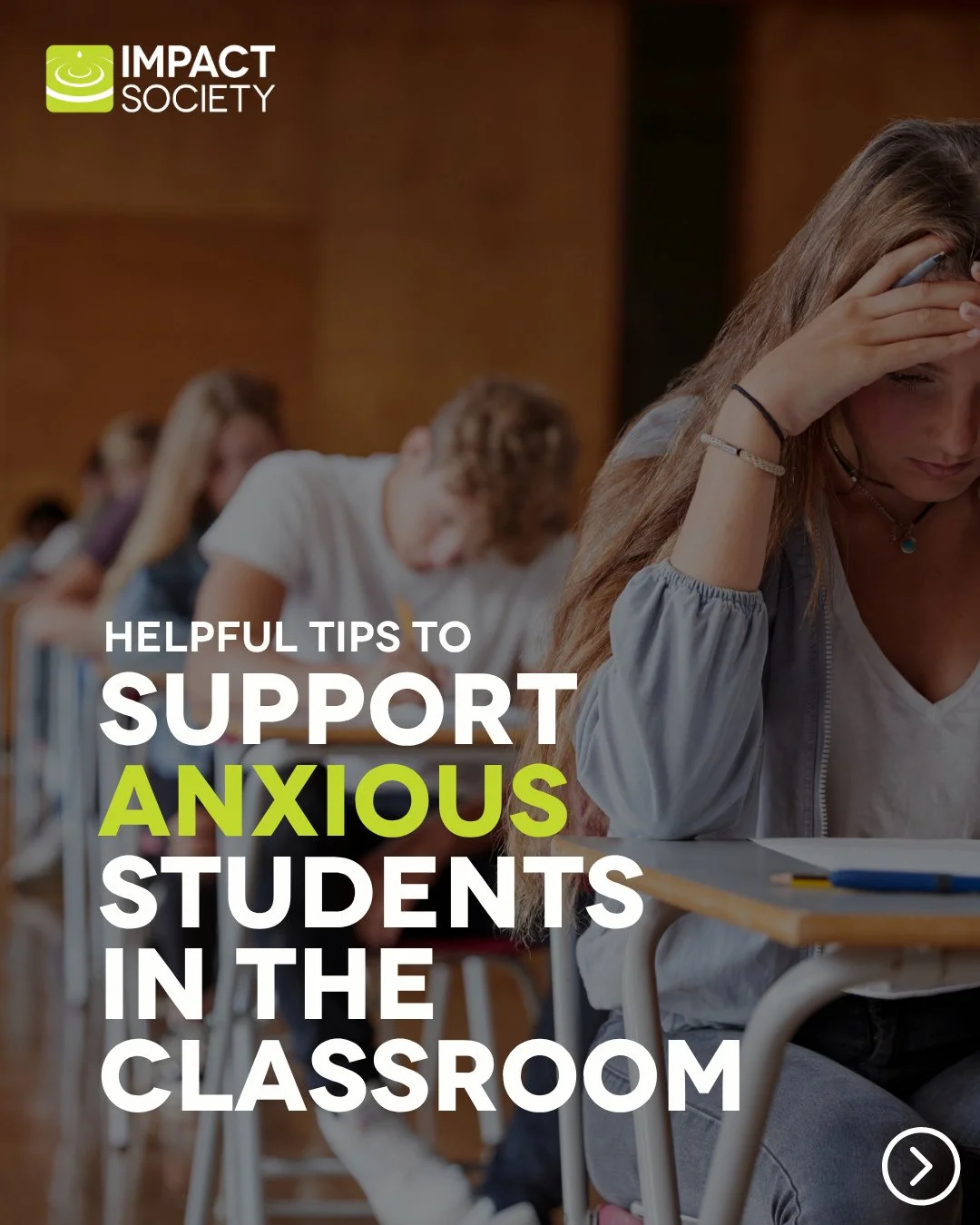 Who has experienced anxiety in the classroom? 
Whether it is test anxiety, nervousness in group settings, fear of speaking in class, lack of relationship skills, new school stress..... the list goes on, school can become very daunting to some indi