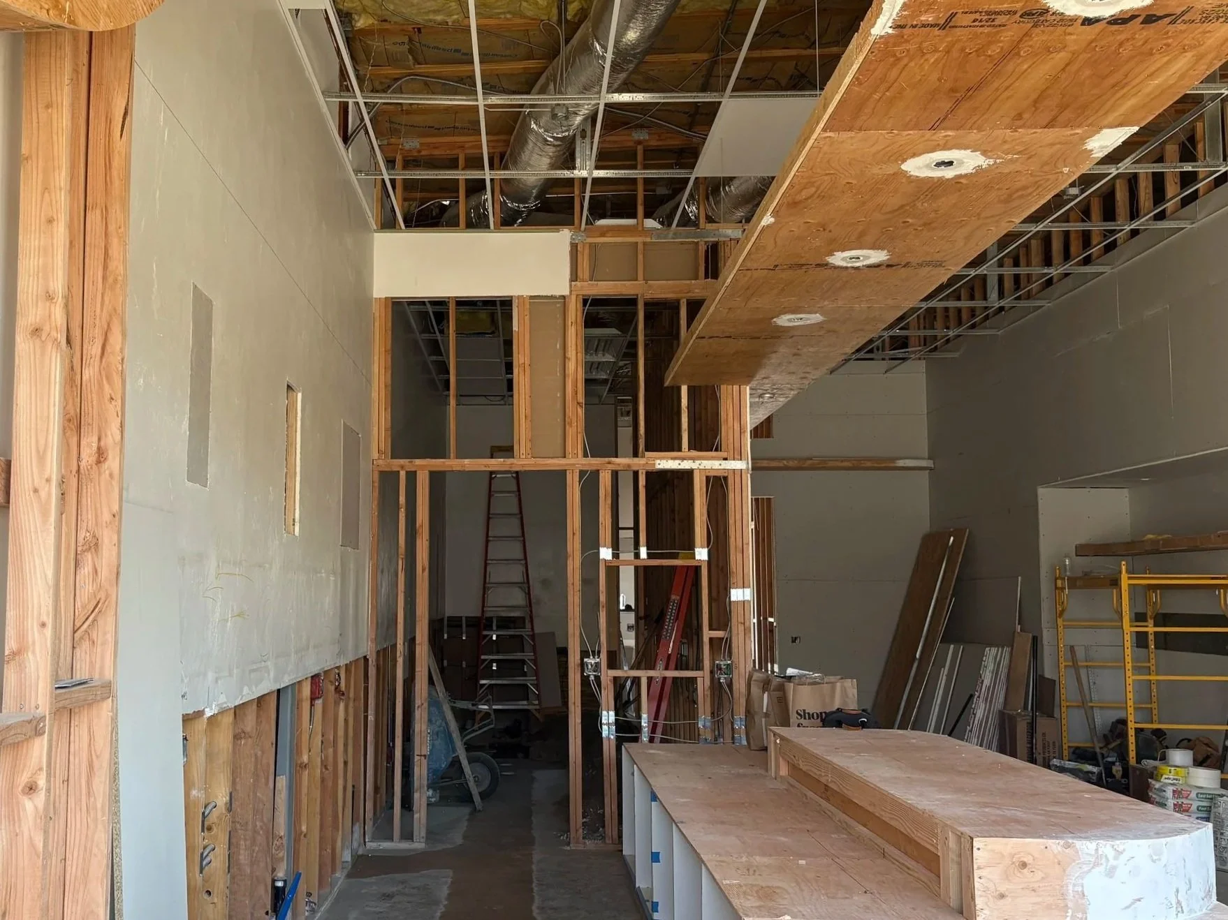 Framing for the storage area