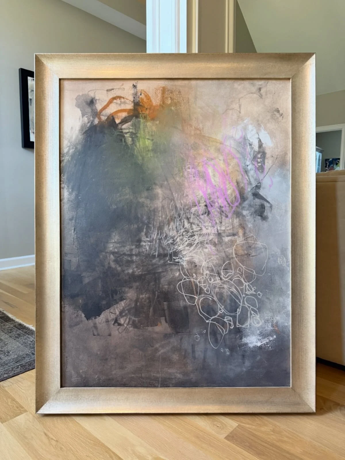 BREATHE IN, BREATHE OUT

This one was acquired before I had the opportunity to send it out into the world. Much to my delight, collectors (and friends) who are updating their home, contacted me about a new piece to go above the mantle in their living