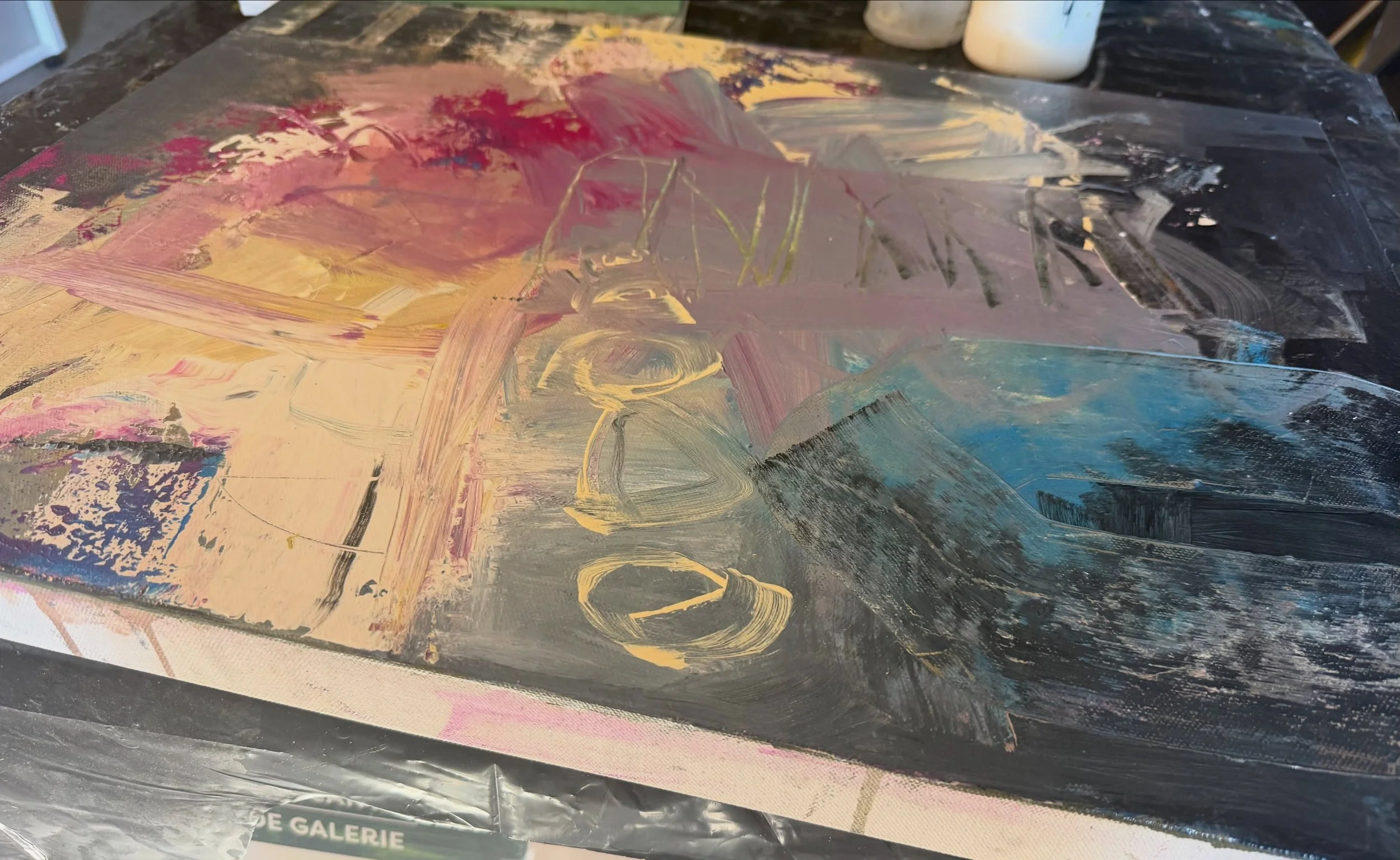 Taking another look at this one this morning&hellip;.

Before resuming painting on this piece, I decided to seal it with a coat of gloss medium. By doing this, I can come back to this point if I decide to try another thing or two before calling it fi