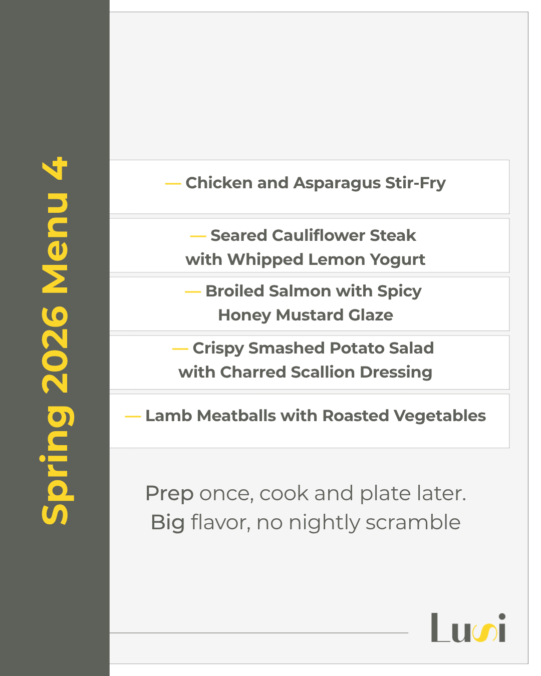 SPRING 2026 MENU FOUR
