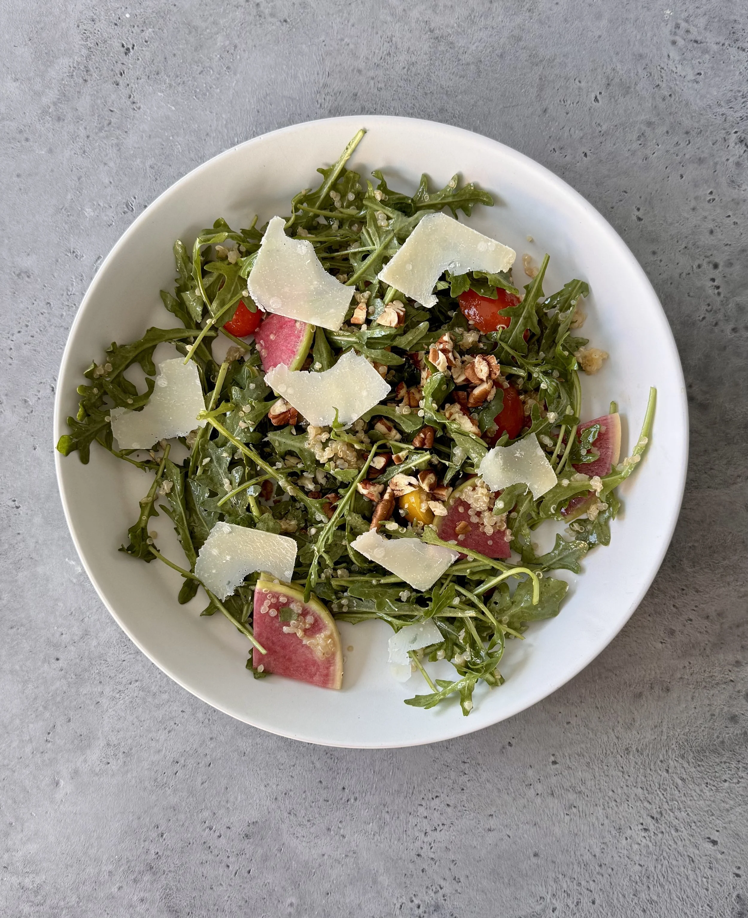 Warm Quinoa and Arugula Salad