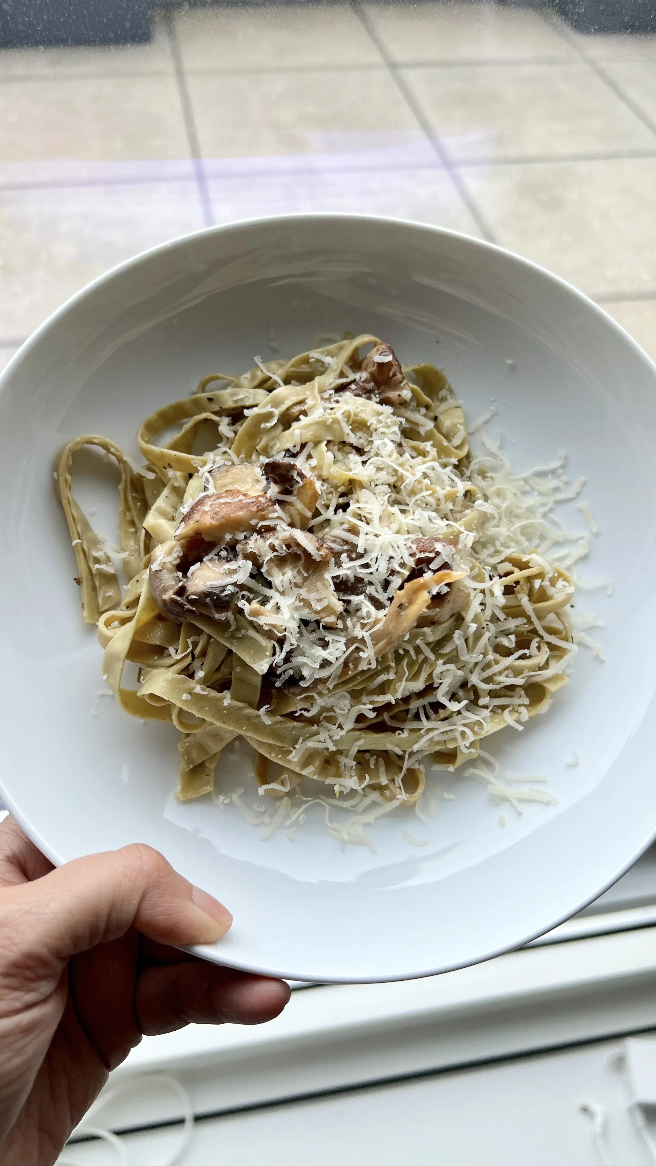 Creamy Mushroom Linguine with Miso Butter