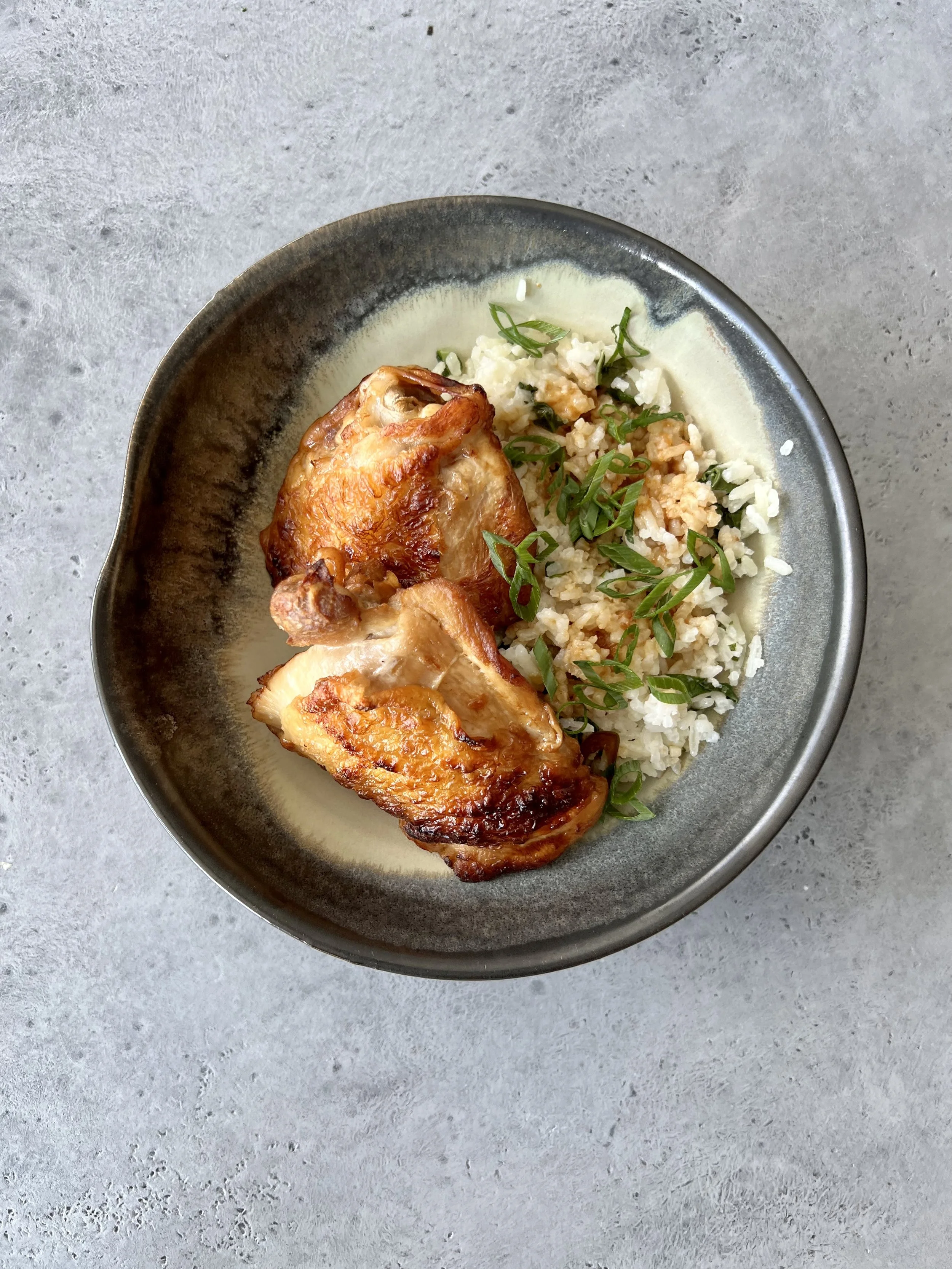 Chicken Adobo with Coconut Bok Choy Rice