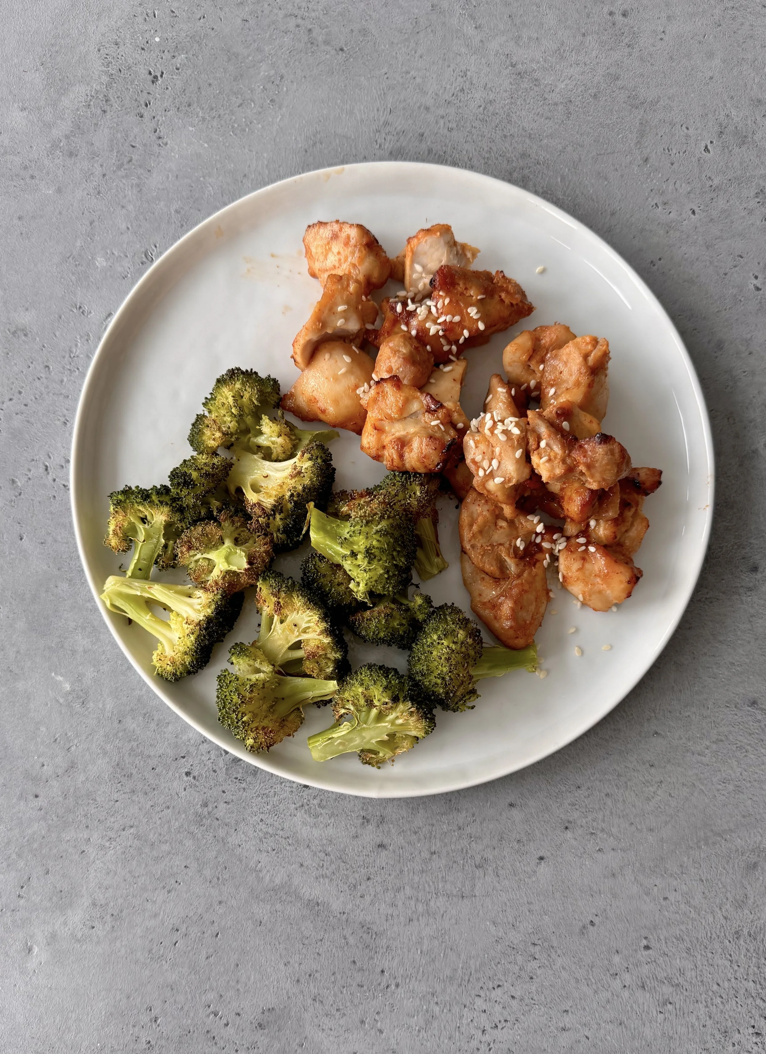Air-Fried Gochujang Chicken with Roasted Broccoli