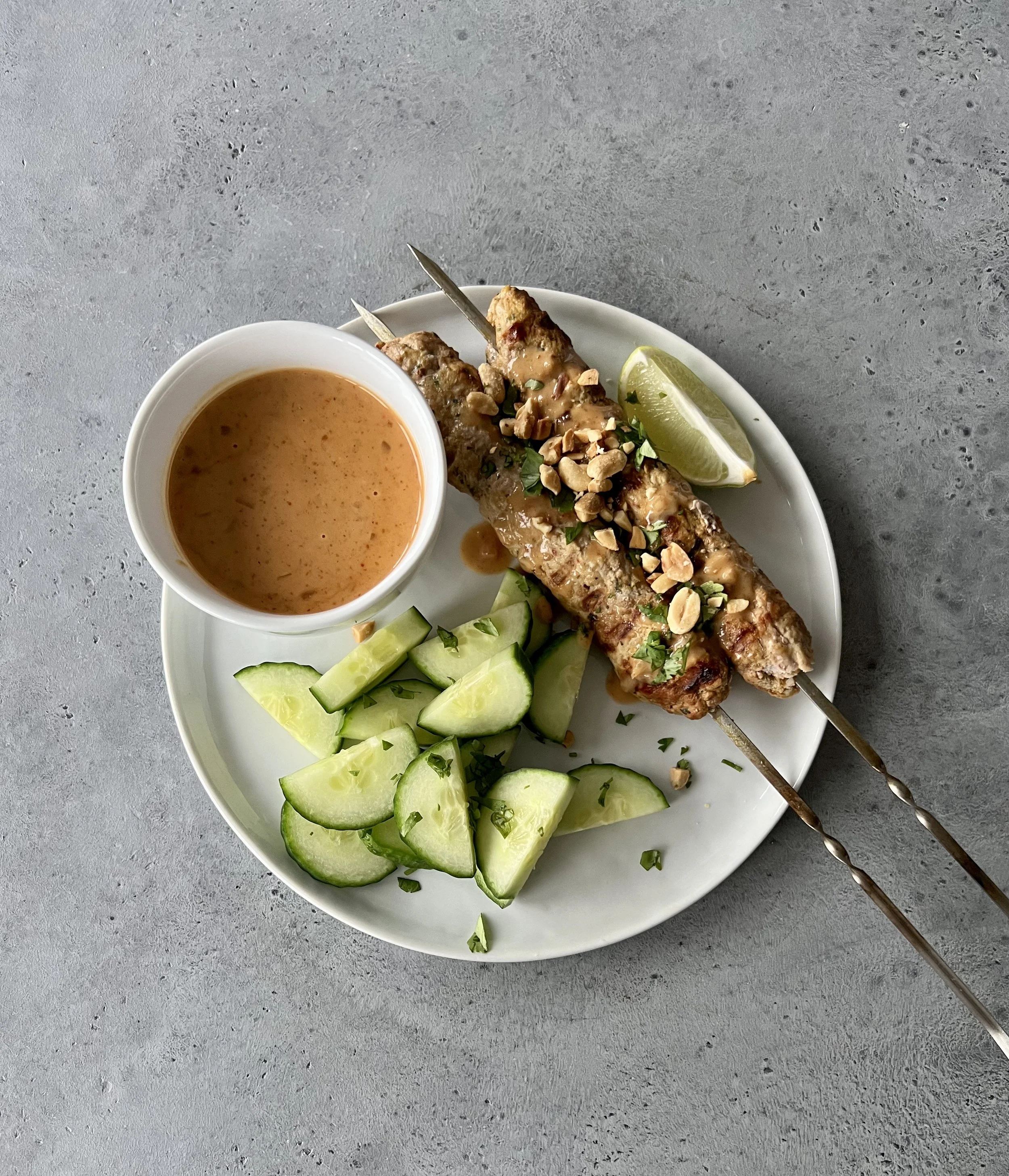 Thai Turkey Satay Skewers