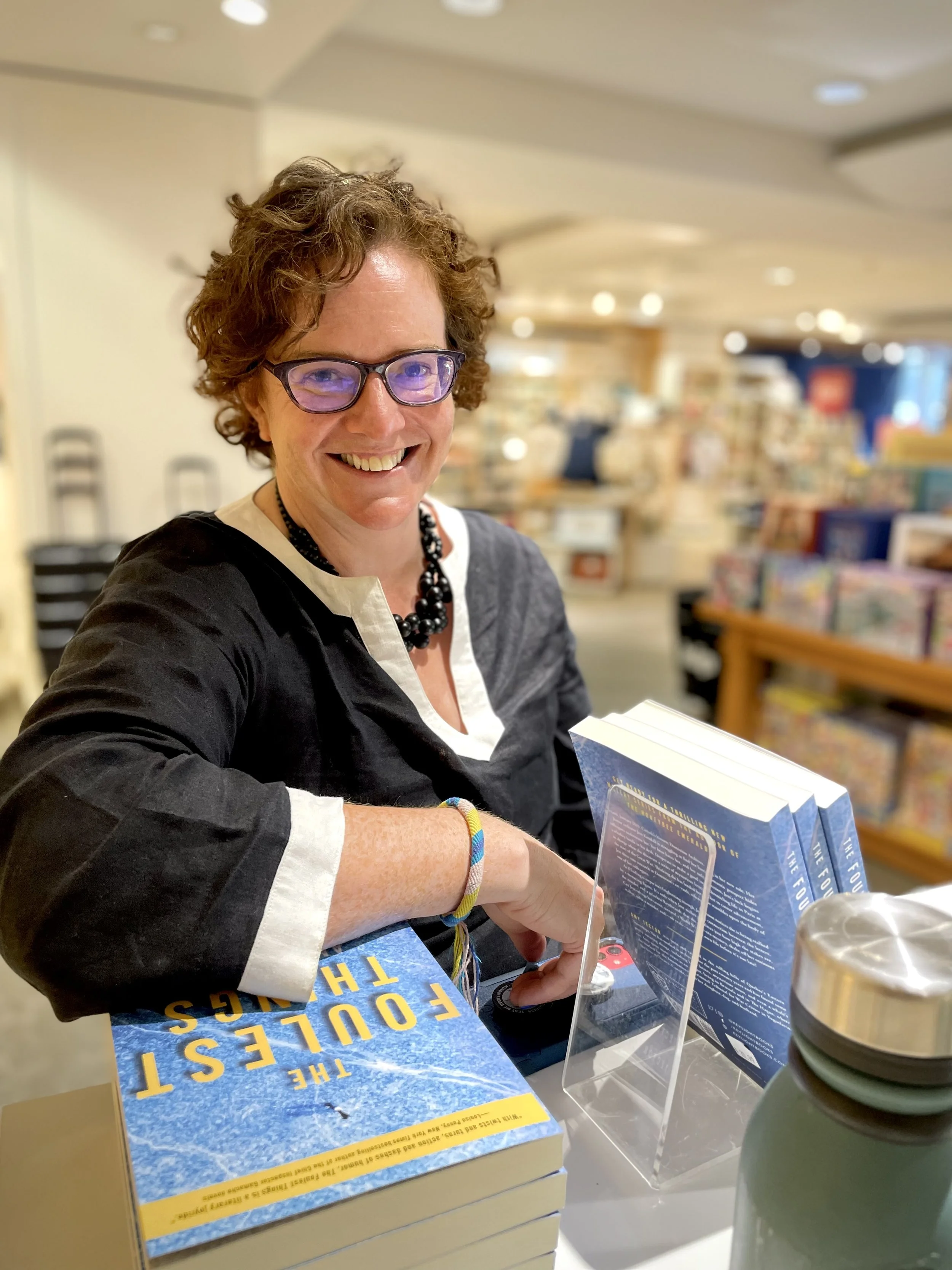 Photograph of Amy Tector in a bookstore