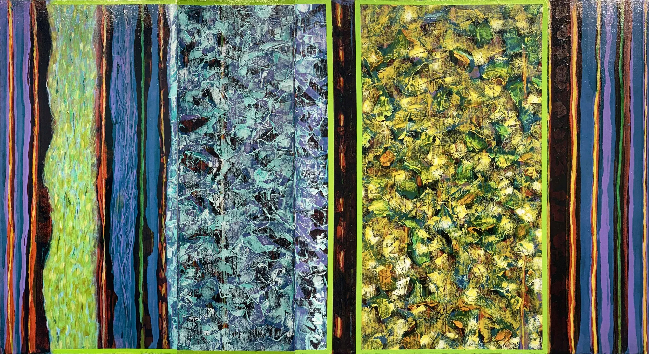 Summer Series 2025 36”h x 66”w x 1.5”d Oil on canvsa 2025.035