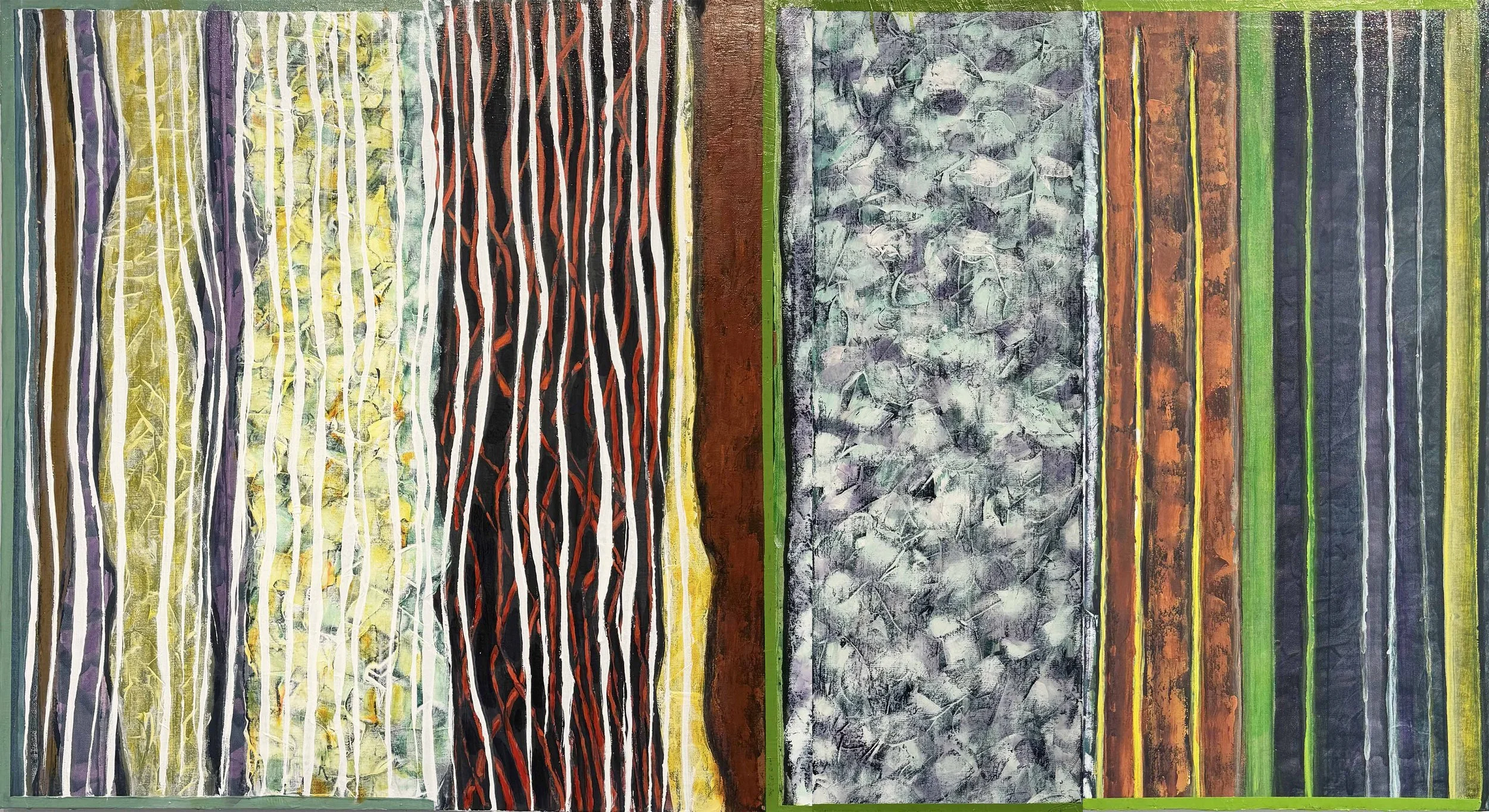 Summer Series 2025 36”h x 66”w x 1.5”d Oil on canvsa 2025.032